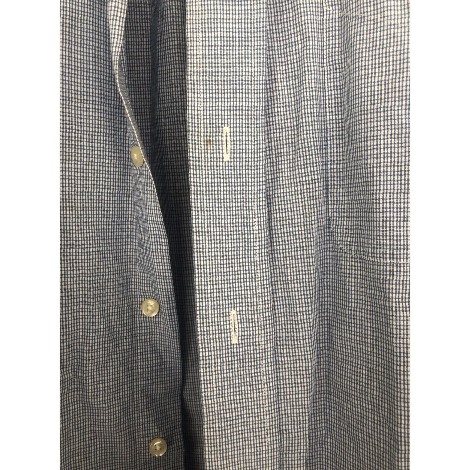 Tommy Hilfiger Tommy Hilfiger Dress Shirt Blue Plaid 100% Cotton XL Regular Long Sleeve Button Up Collar LS French Cuff Men Swing Tag 17.5 neck 35 chest Size US XL / EU 56 / 4 - 2 Thumbnail