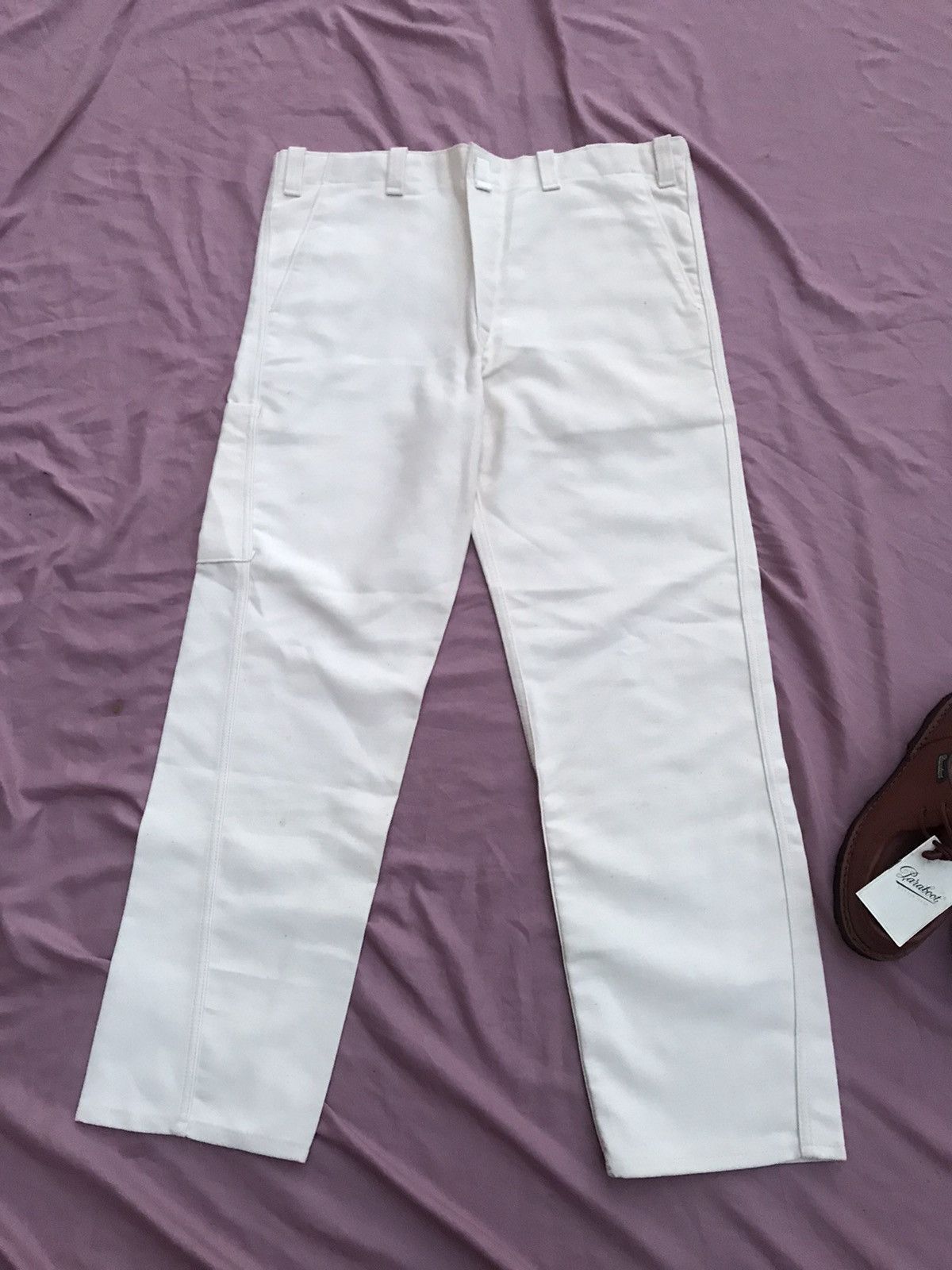 Other OFF-WHITE THICK COTTON SATEEN AND FLANNEL CHORE PANTS Size US 35 - 11 Thumbnail