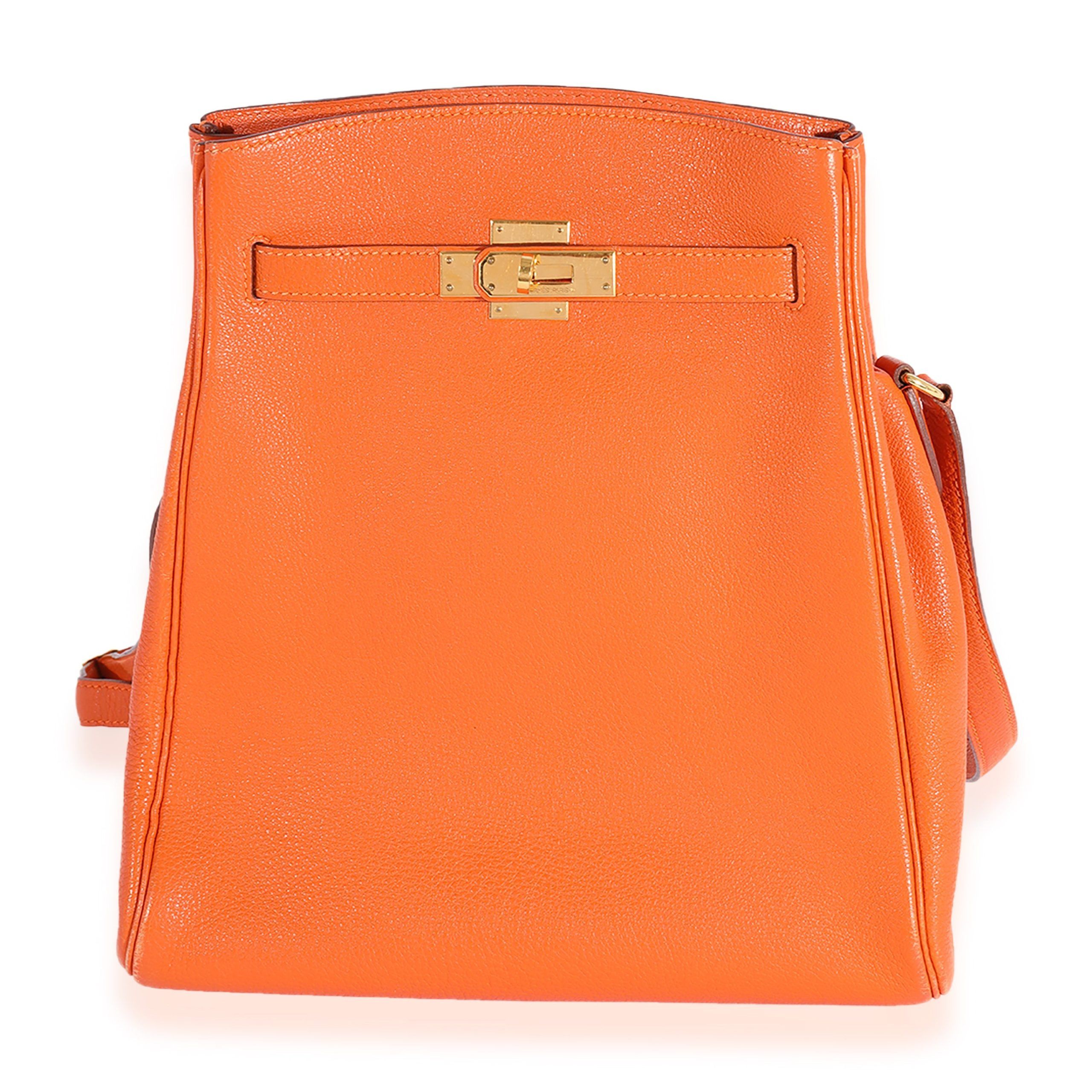 image of Hermes Orange Togo Kelly Sport Pm Ghw, Women's