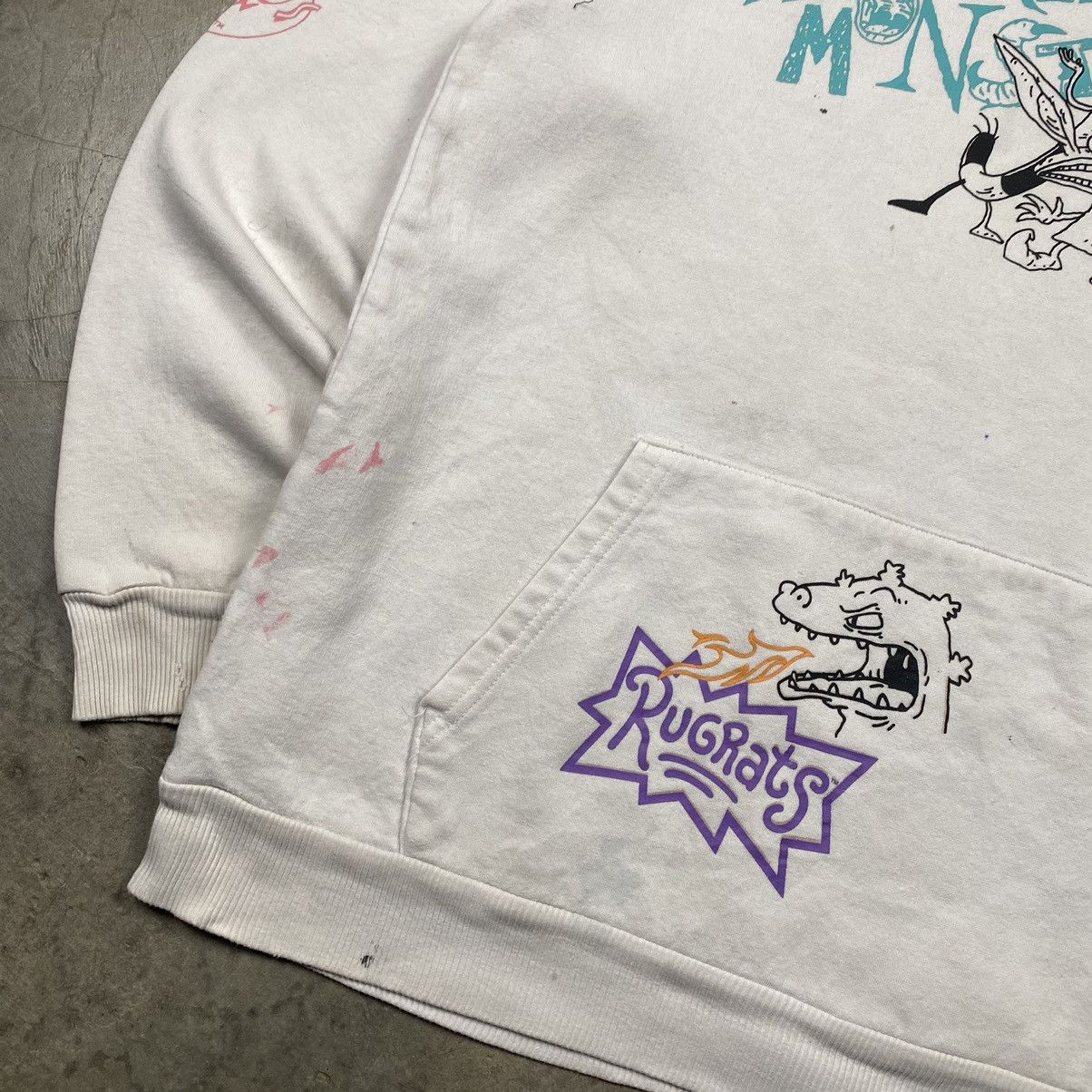 Cartoon Network × Disney Iconic Nicklodeon Cartoon Distressed Painted Pullover Size US M / EU 48-50 / 2 - 3 Thumbnail