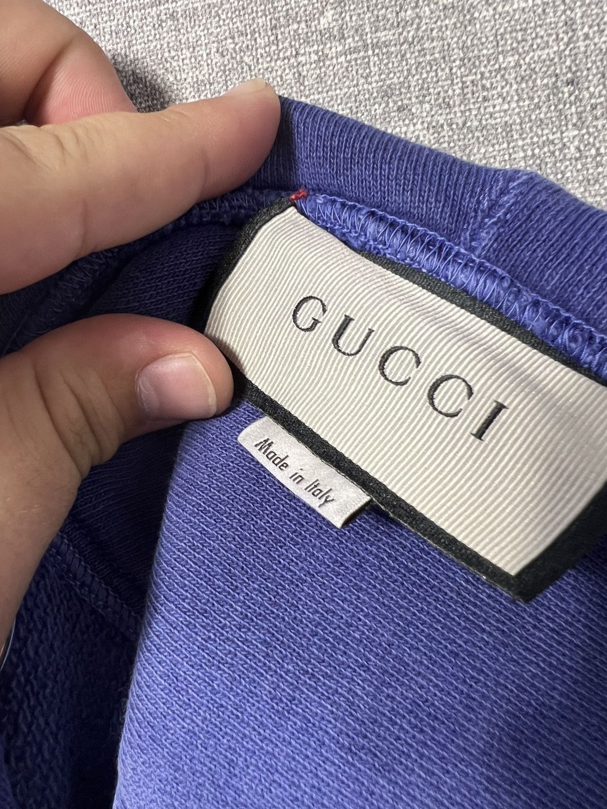 Gucci Gucci Blue Washed Effect Knit Interlocking GG Print Hoodie Size US M / EU 48-50 / 2 - 19 Thumbnail