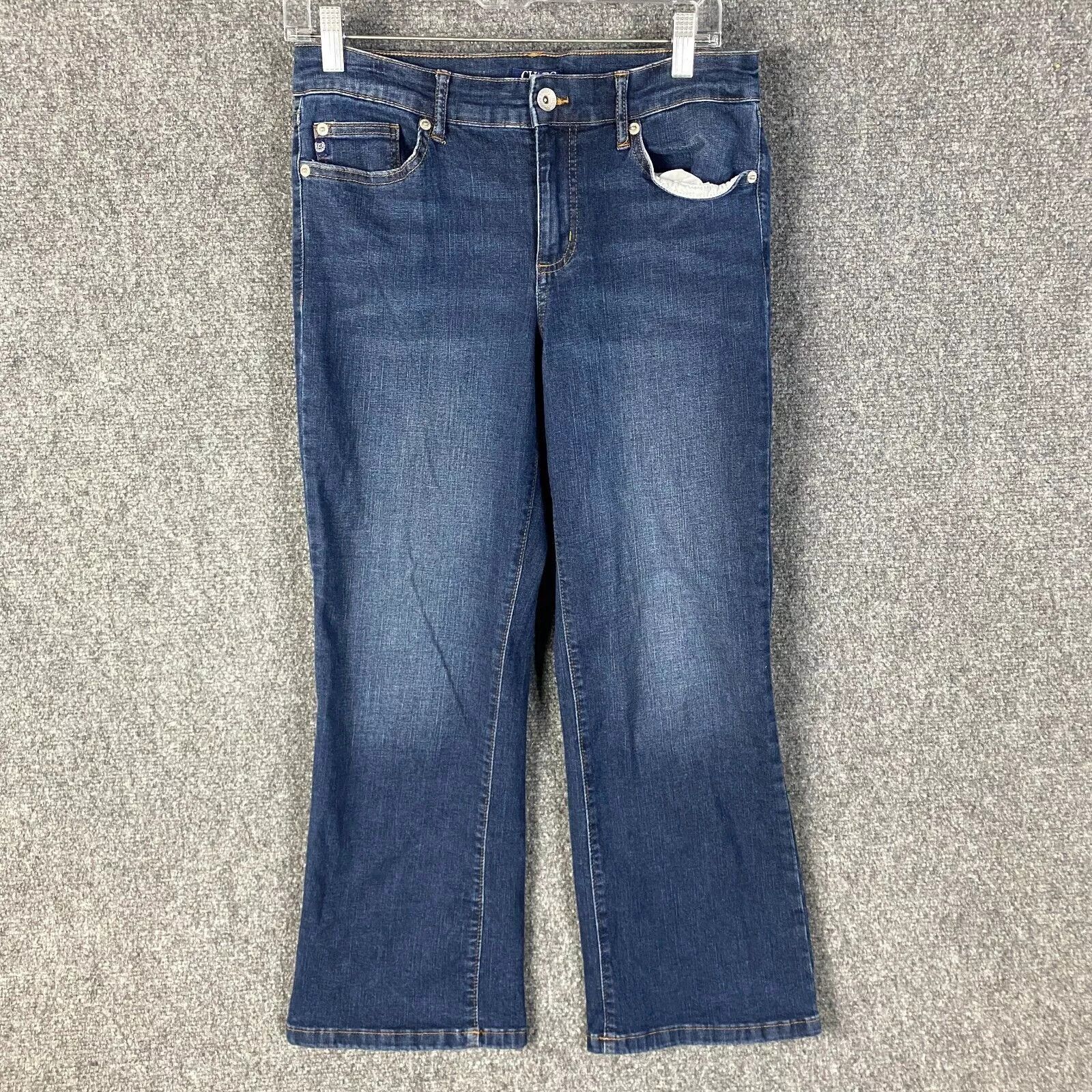 Chaps Chaps Mid Rise Crop Kick Jeans Women's Size 8/29 Denim Size 30" / US 8 / IT 44 - 1 Thumbnail