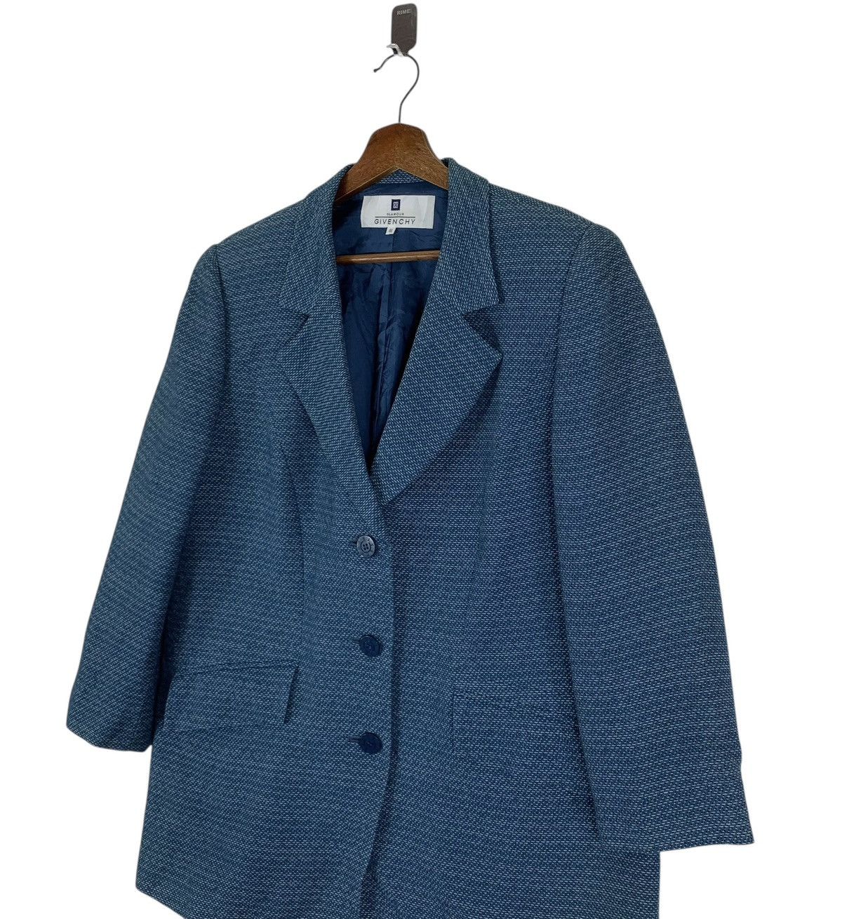 Givenchy Givenchy three-button blazer in a blue tweed material Size US S / EU 44-46 / 1 - 3 Thumbnail