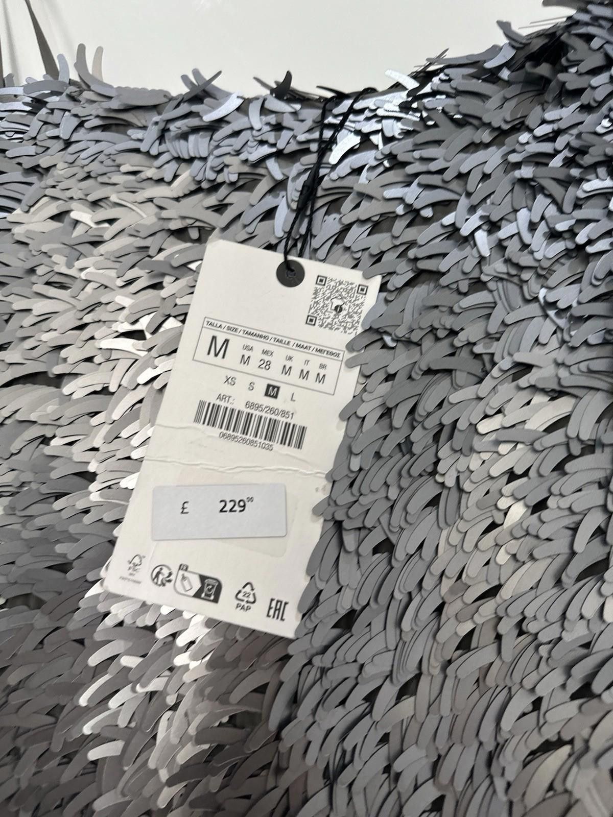 Zara ZARA Occasional Sequin midi dress / Limited Edition Was £229 Size M / US 6-8 / IT 42-44 - 4 Thumbnail