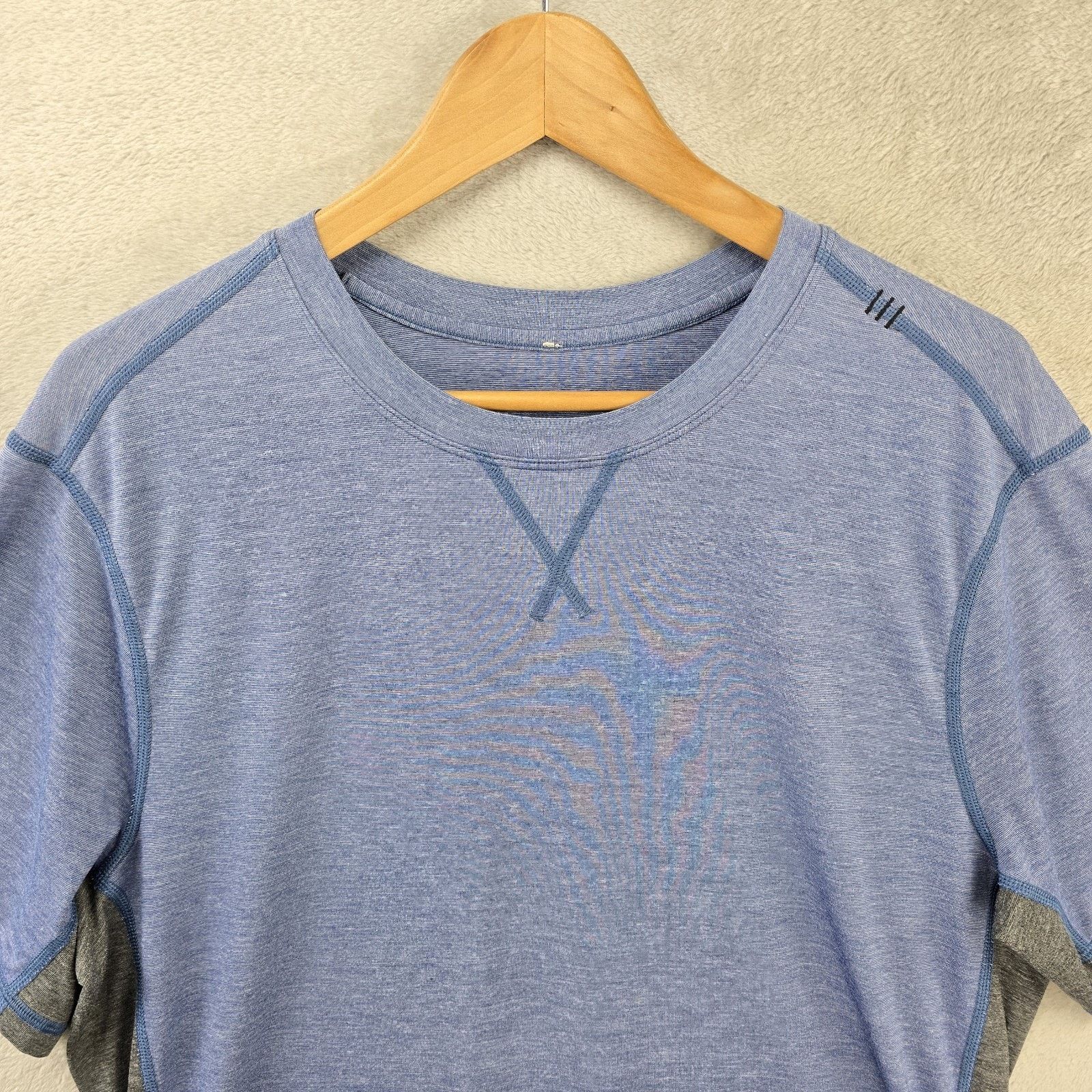 Lululemon Lululemon T.H.E. Crew Shirt Mens XL Heathered Cobalt Blue Size US XL / EU 56 / 4 - 2 Thumbnail