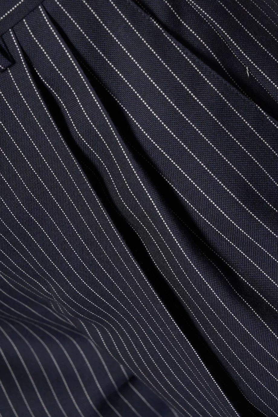 Chloe o1y0825 Pinstriped Casual Pant in Midnight Blue Size 26" / US 2 / IT 38 - 4 Thumbnail