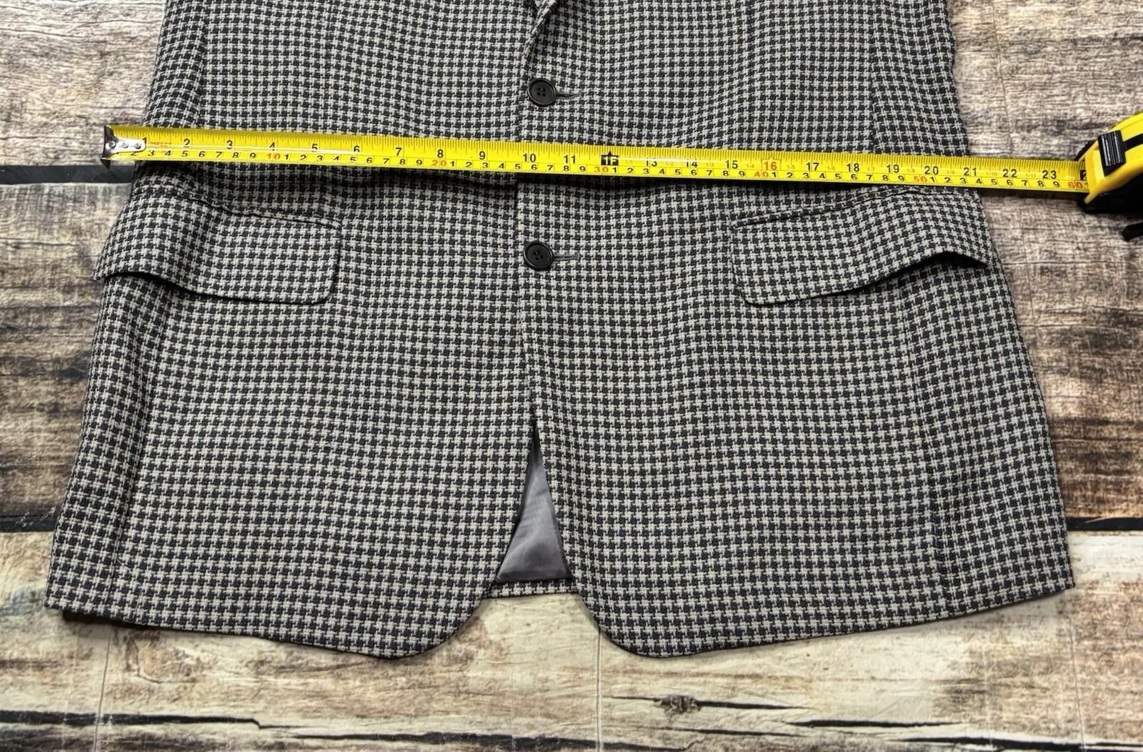 Bloomingdale's Bloomingdales Blazer Jacket Men IT 52 US 42 Wool Houndstooth Size 42R - 12 Thumbnail