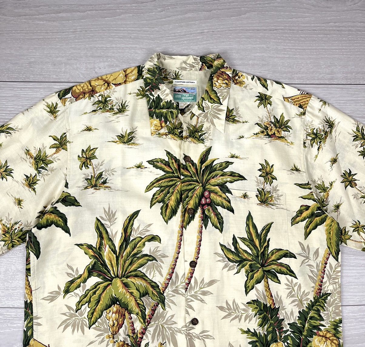 Reyn Spooner Reyn Spooner Egyptian Cotton Over Print Hawaiian Shirt Size US L / EU 52-54 / 3 - 4 Thumbnail