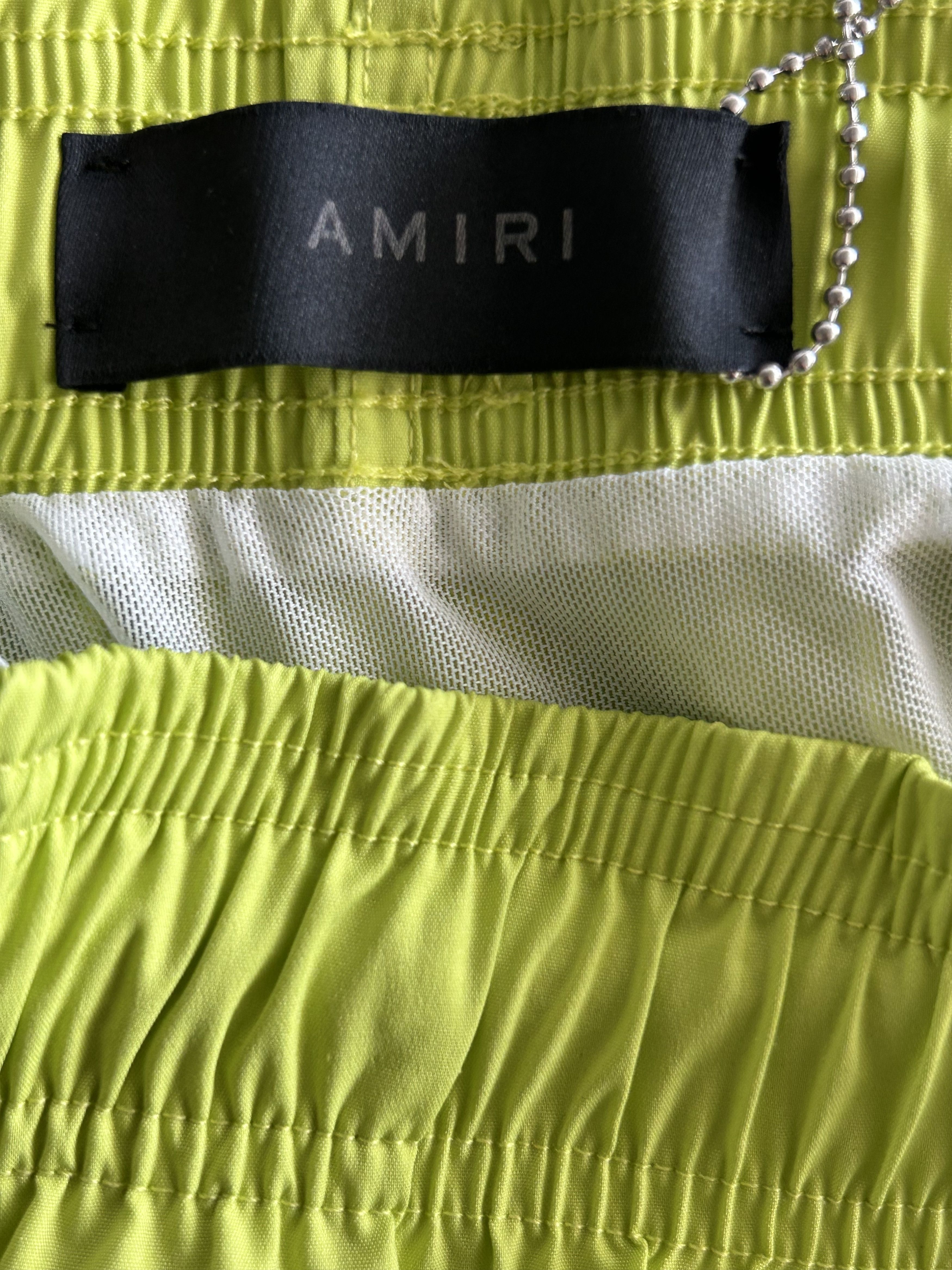 Amiri Amiri Yellow & Black MA Bar Logo Swimshorts Size US 30 / EU 46 - 3 Thumbnail
