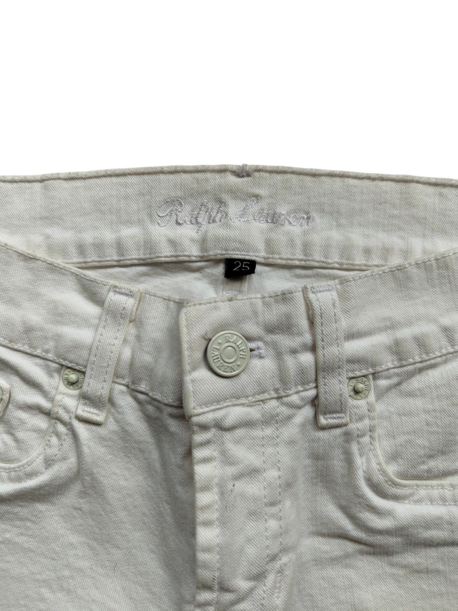 Ralph Lauren White Jeans With Logo Detail At The Back Size 25" / US 0 / IT 36 - 4 Thumbnail