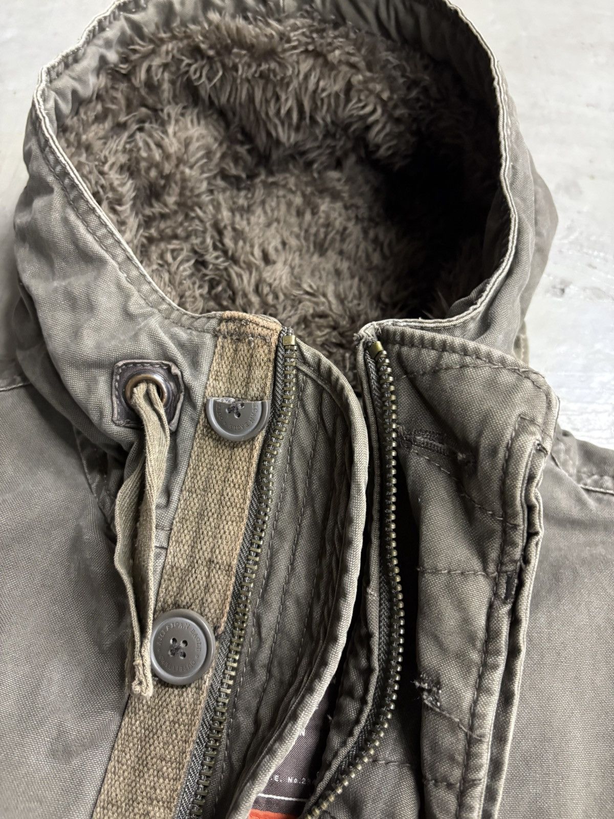 14th Addiction 💥MILITARY PARKA SHERPA LINEN HOODIE JACKET Size US S / EU 44-46 / 1 - 21 Thumbnail