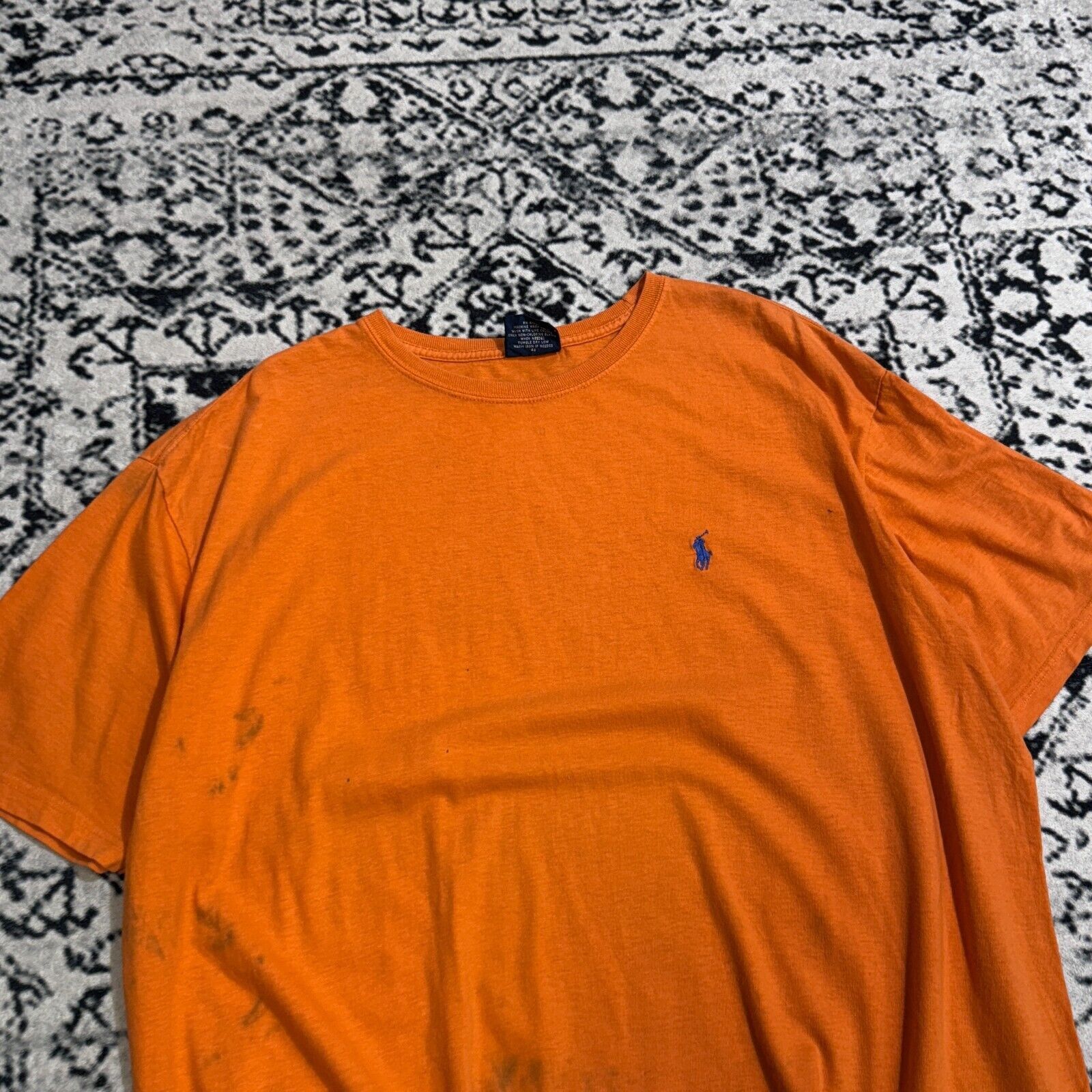 Ralph Lauren × Vintage Vintage Ralph Lauren Orange Cotton T-Shirt Size L Y2K 90s Size US L / EU 52-54 / 3 - 4 Thumbnail
