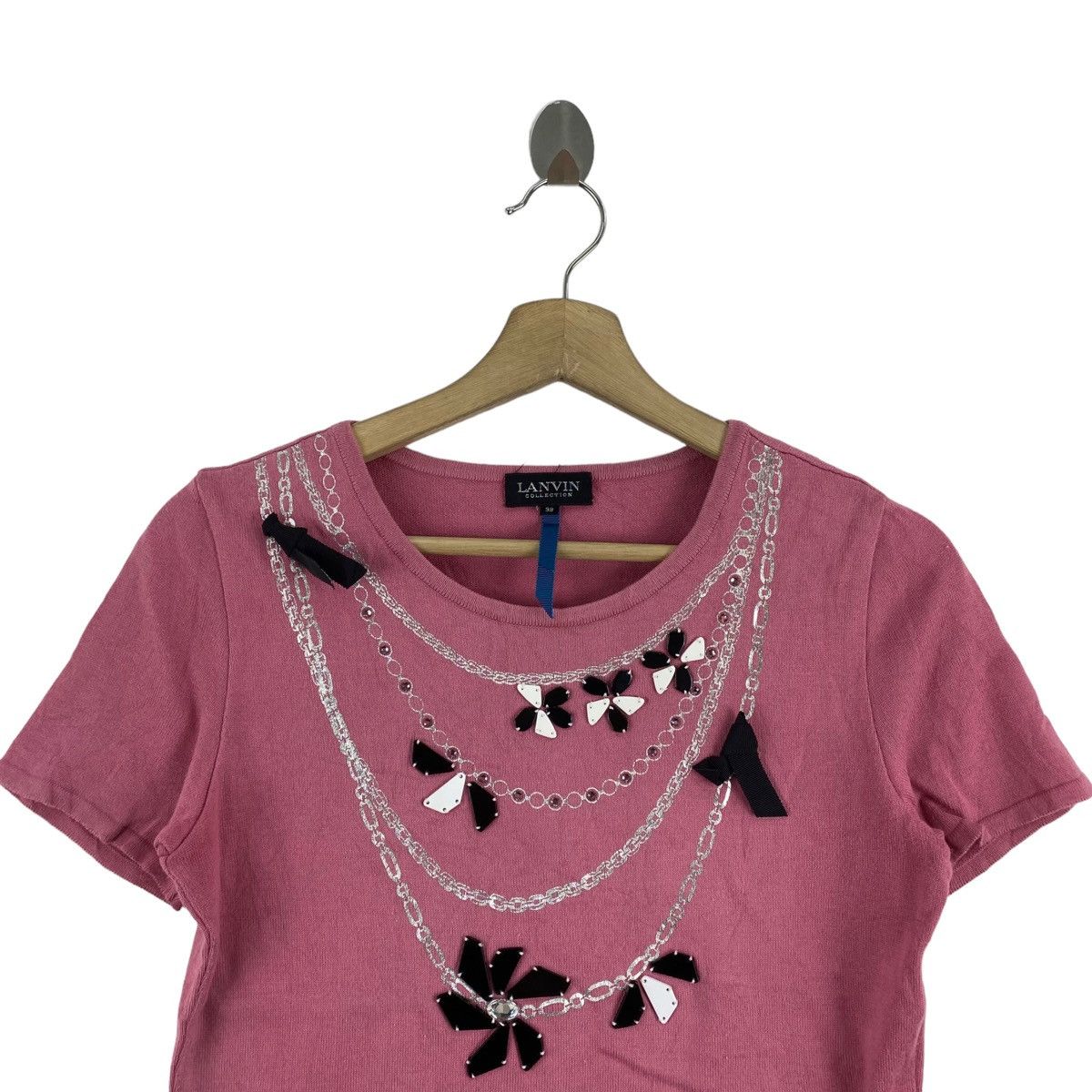 Lanvin Vintage LANVIN COLLECTION Ribbon Chains Design Pink Short Size XS / US 0-2 / IT 36-38 - 2 Thumbnail