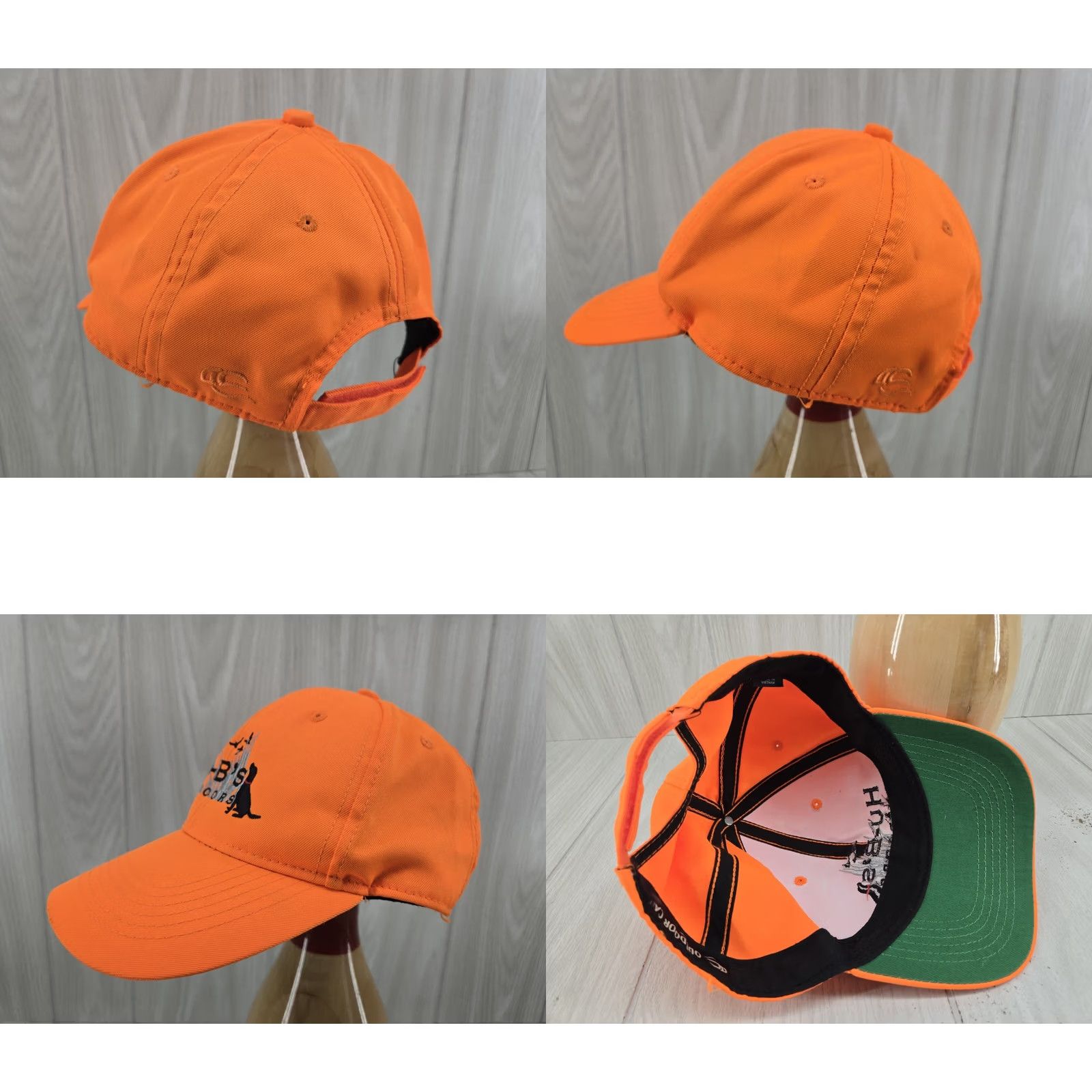 Vintage HU-B's Outdoors Hutners Orange Cap Hat Adjustable 5 Panel Men Orange Adjustable Outdoor Cap Cap Hat Mens Size ONE SIZE - 8 Thumbnail