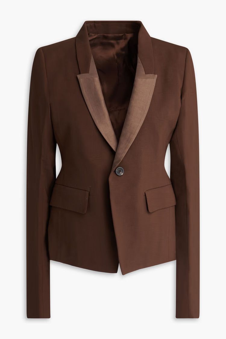 Rick Owens o1y0126 Blazer in Chocolate Brown Size S / US 4 / IT 40 - 1 Thumbnail