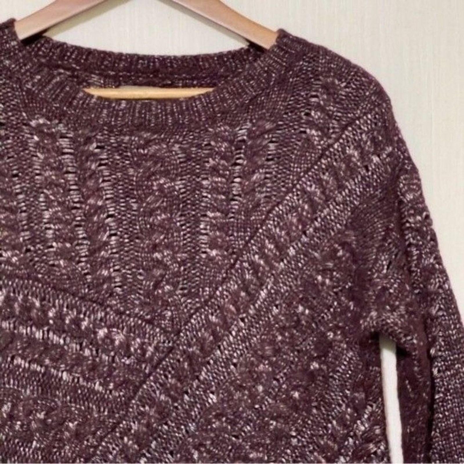 Michael Stars Michael Stars XS Marled Cable Knit Sweater Alpaca Wool Size XS / US 0-2 / IT 36-38 - 3 Thumbnail