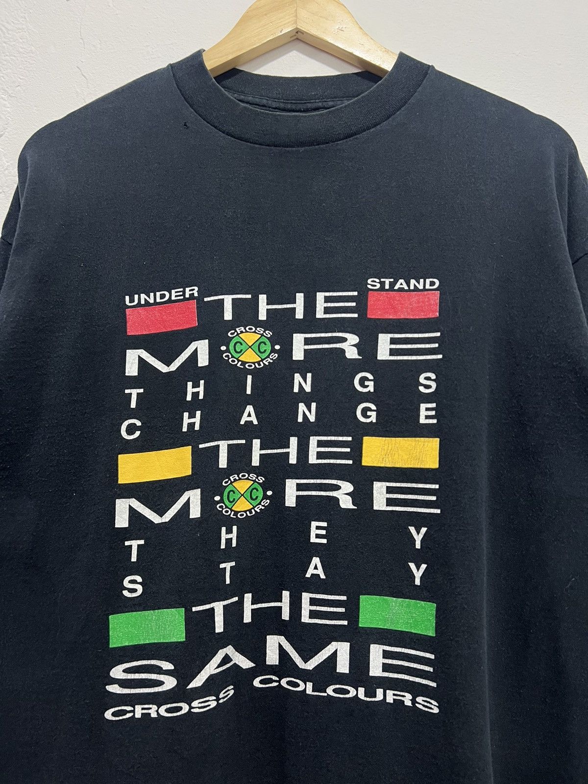 Cross Colours × Vintage Vintage 90s Cross Colours Wording Longsleeve Tshirt Size US L / EU 52-54 / 3 - 2 Thumbnail