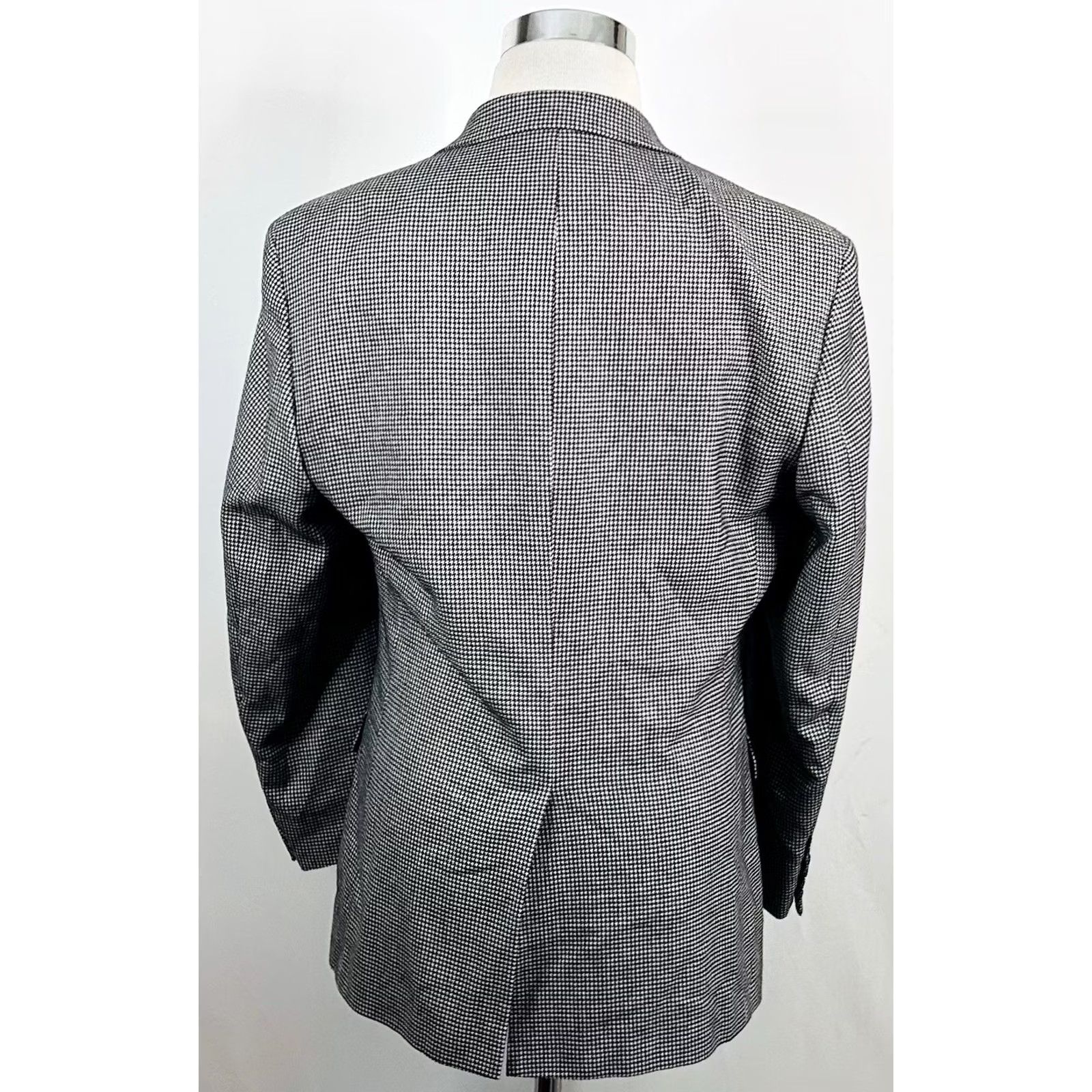 Vintage Grant Thomas Sport Coat 38R 100% Cashmere Houndstooth Two Button Lined Vented Size US XS / EU 42 / 0 - 6 Thumbnail