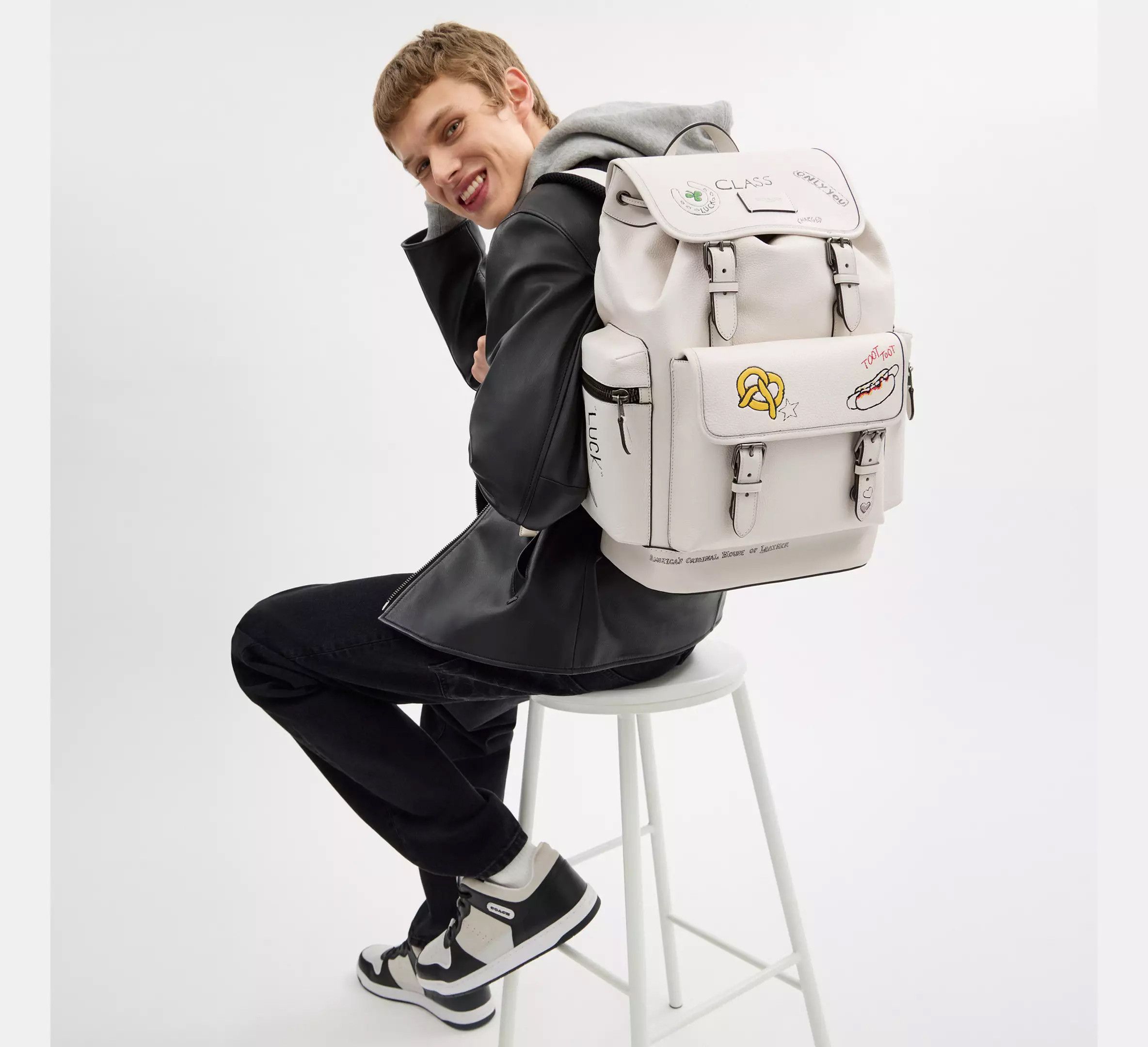 Coach NWT Coach Sprint Backpack With Sketch Print CAJ65 Size ONE SIZE - 8 Thumbnail
