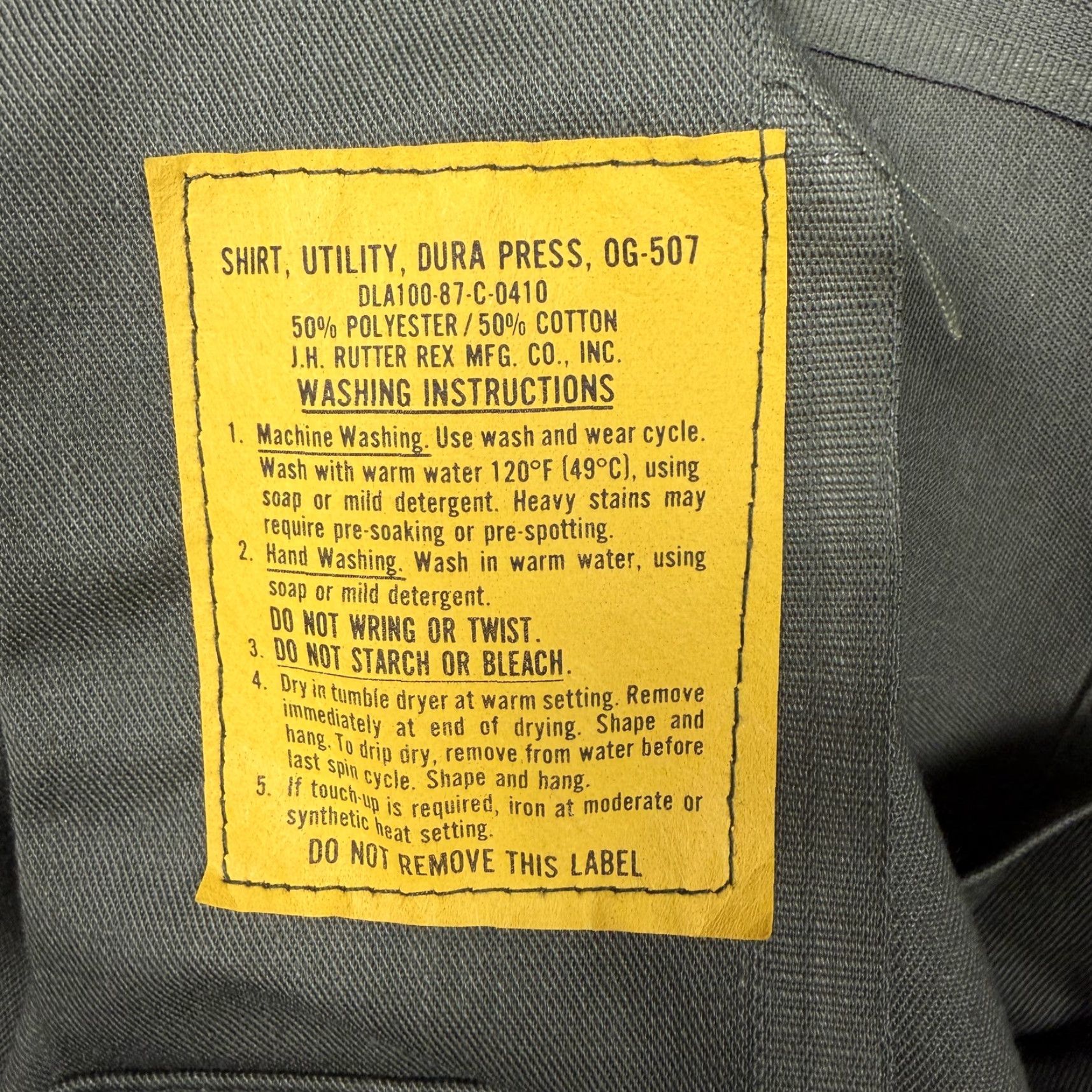 Vintage VINTAGE J.H. RUTTER REX SHIRT Mens M Green OG-507 Utility Military Workwear Size US M / EU 48-50 / 2 - 6 Thumbnail