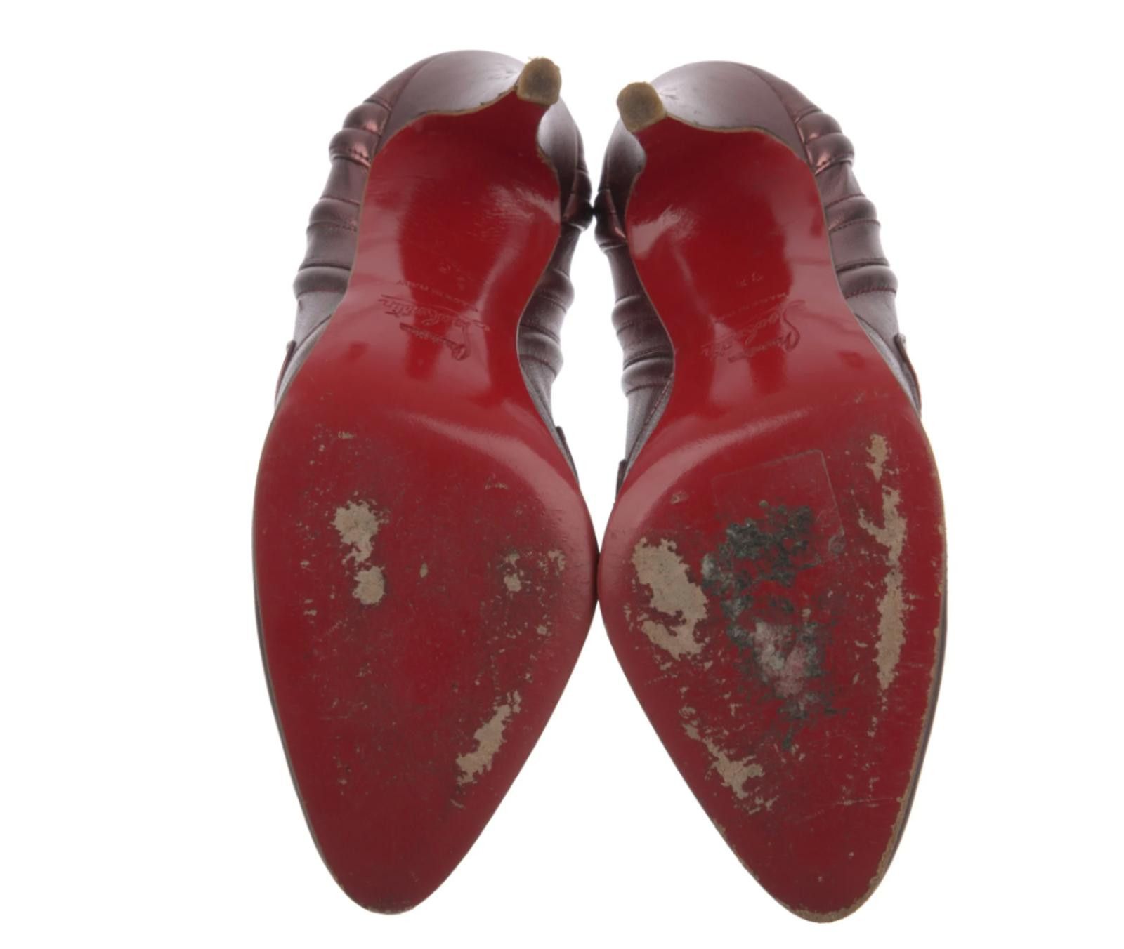 Christian Louboutin Christian Louboutin Sigourney Metallic Booties, US5, IT36 Size US 5 / IT 35 - 5 Thumbnail