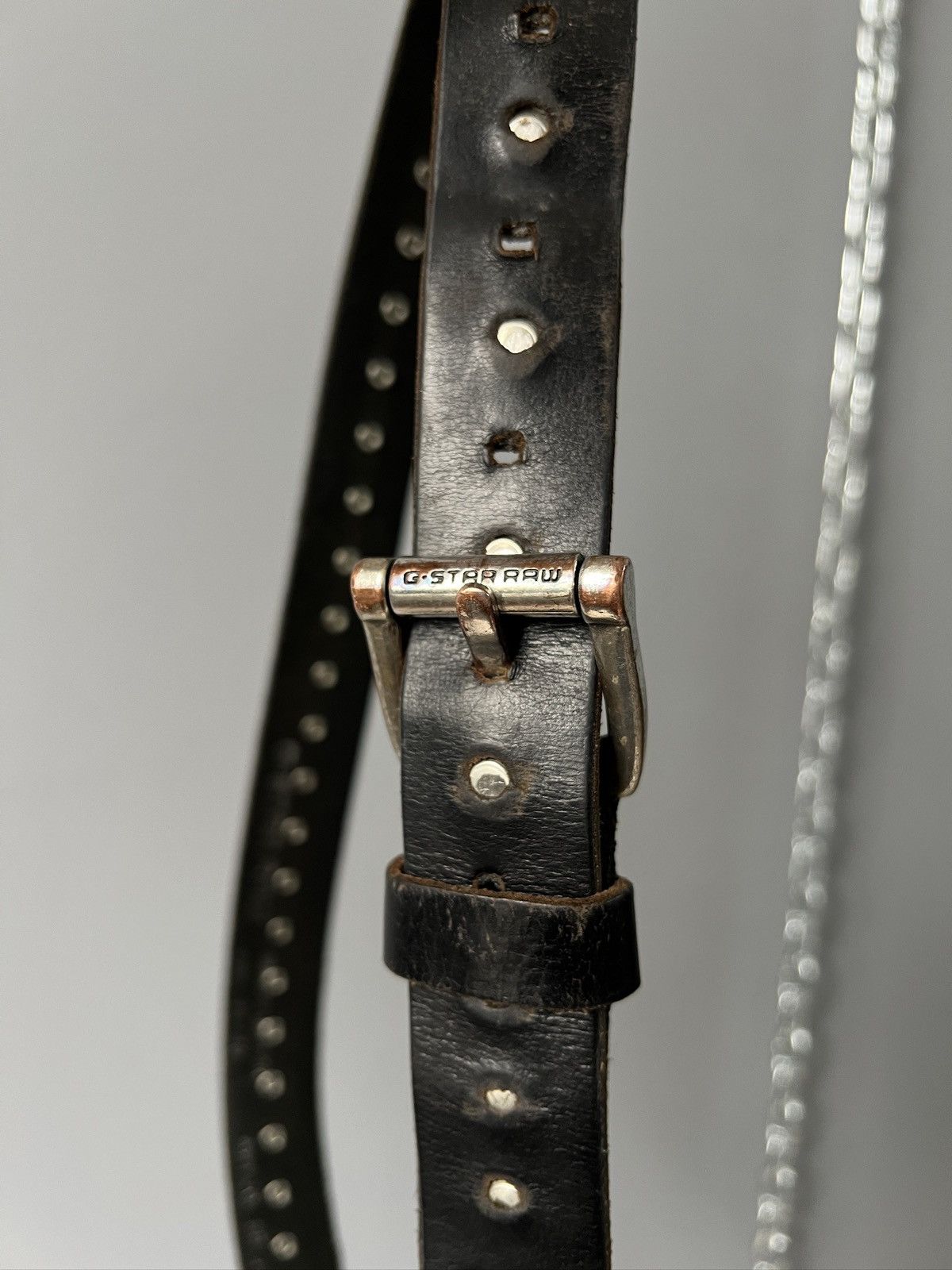 G-Star G star Raw leather black gothic opium archive belt Size ONE SIZE - 4 Thumbnail