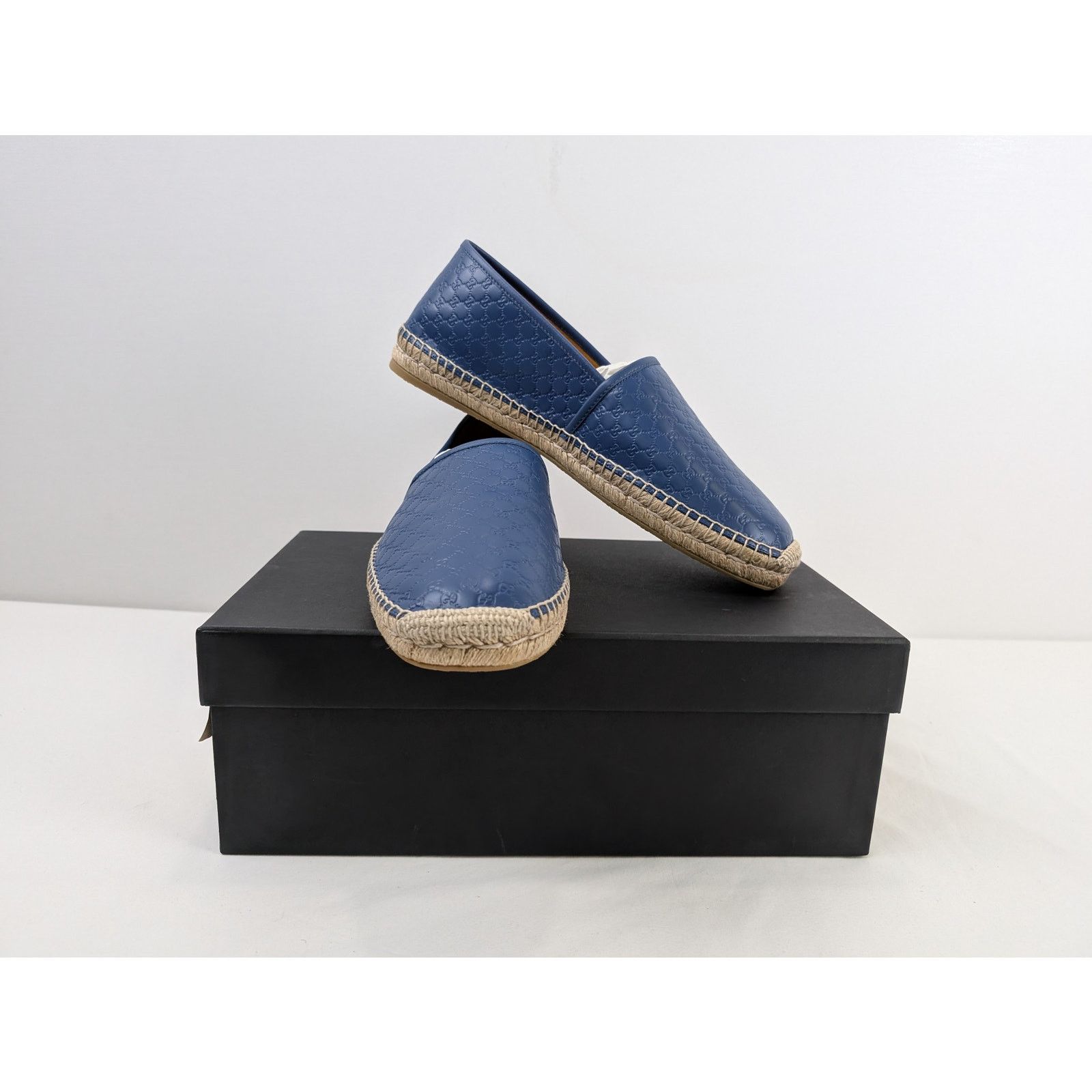 Gucci o1rshd1 Micro shoe Boots in Blue/Beige Size US 12.5 / EU 45-46 - 21 Thumbnail