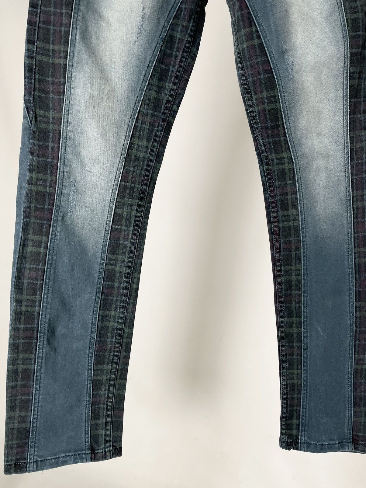 Kapital Kos Mo Lupo Vintage Slim Fit Patchwork Kapital Style Jeans Size US 32 / EU 48 - 7 Thumbnail