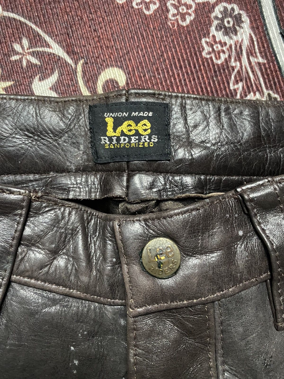 Lee Vintage Lee Patches Leather Pants Size US 32 / EU 48 - 11 Thumbnail