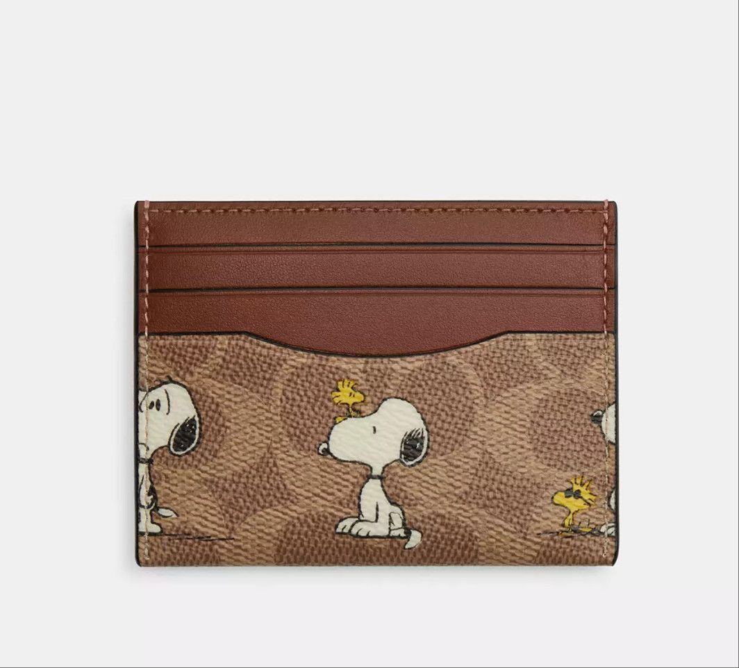 Coach Coach X Peanuts Slim Id Card Case With Snoopy Print CBK55 Size ONE SIZE - 5 Thumbnail