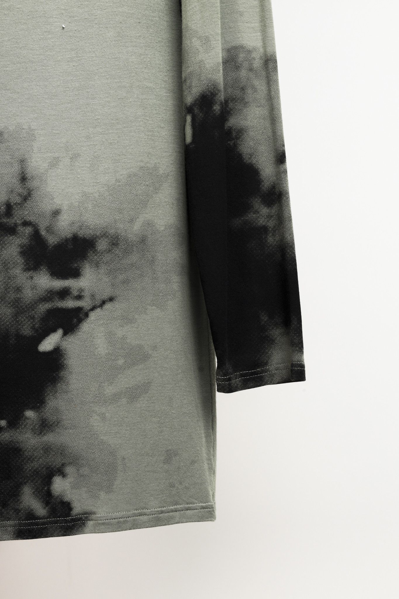 Sarah Pacini Sarah Pacini Stretch Green Tie-Dye Cowl Neck Tunic Size XS / US 0-2 / IT 36-38 - 6 Thumbnail