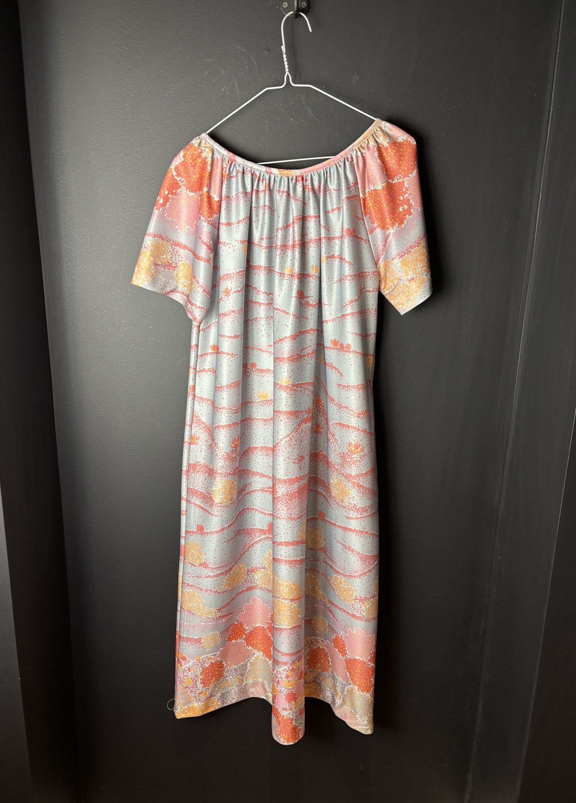 Vintage 1970s Vintage Sleep Gown Ugly Polyester Slip Dress Long PJs Size M / US 6-8 / IT 42-44 - 5 Thumbnail