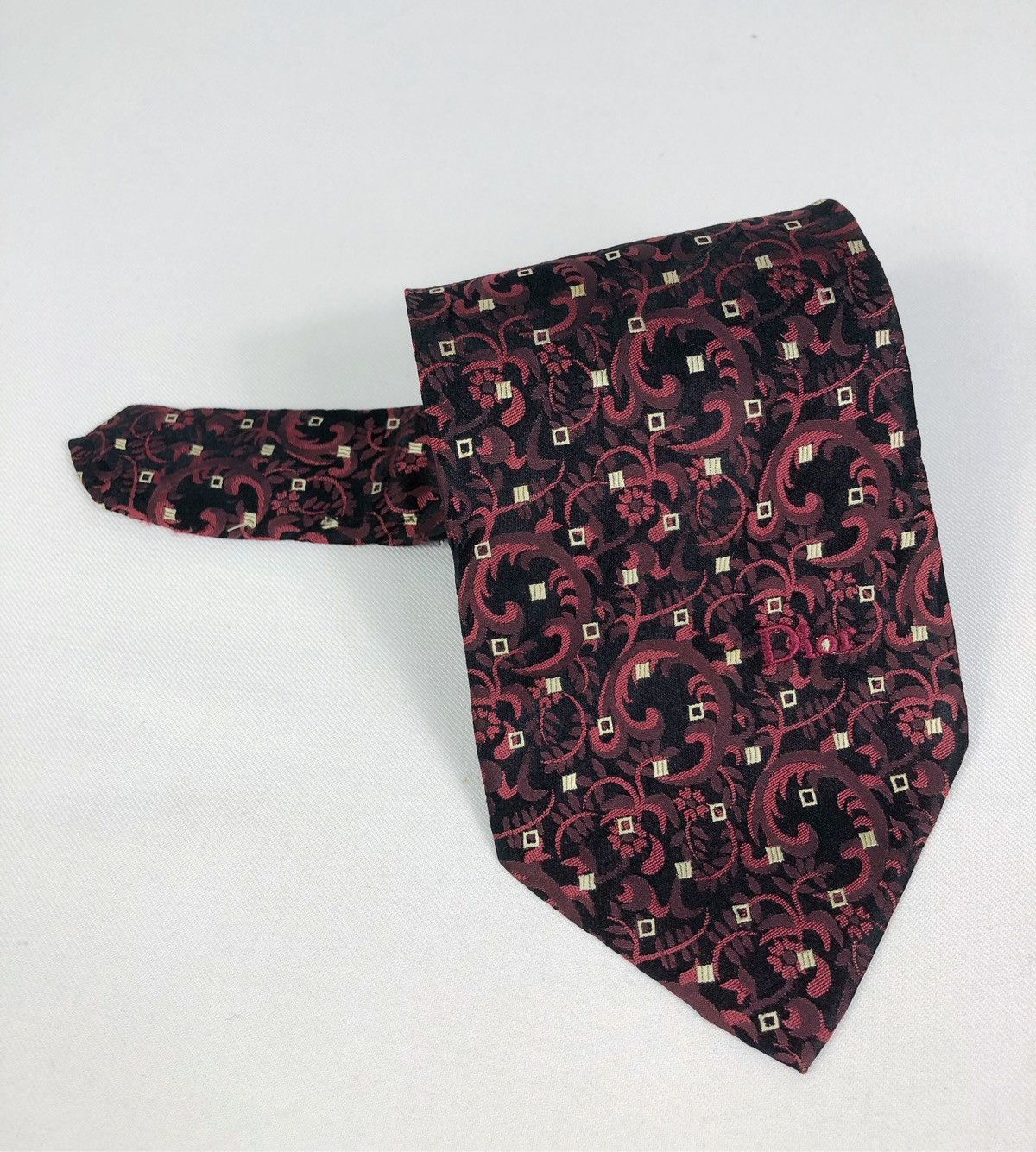 Christian Dior Monsieur Rare Vintage Christian Dior Monsieur Silk Tie Size ONE SIZE - 10 Thumbnail