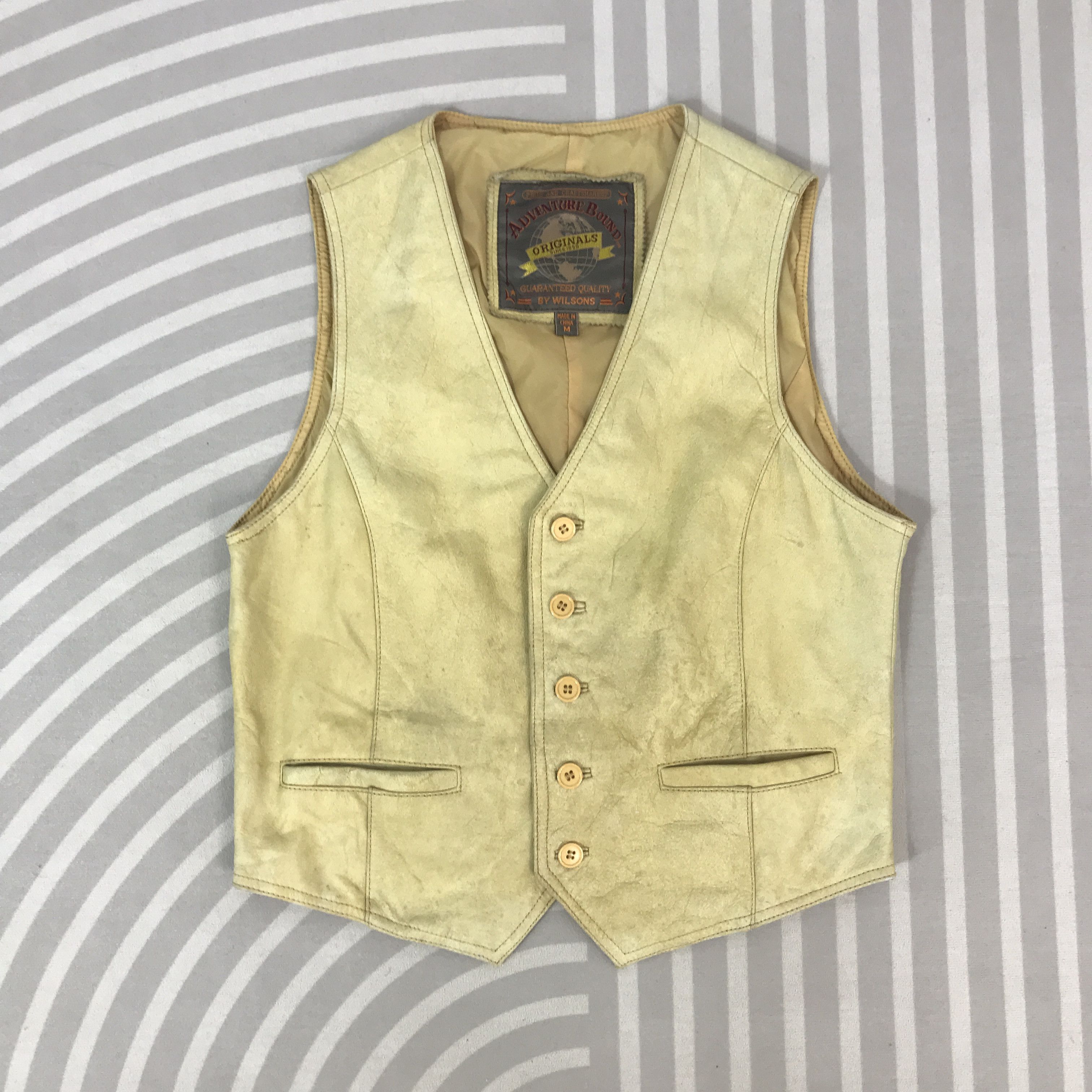 Adventure Bound Vintage Adventure Bound Wilsons Leather Vest K62B21 Size US L / EU 52-54 / 3 - 1 Thumbnail