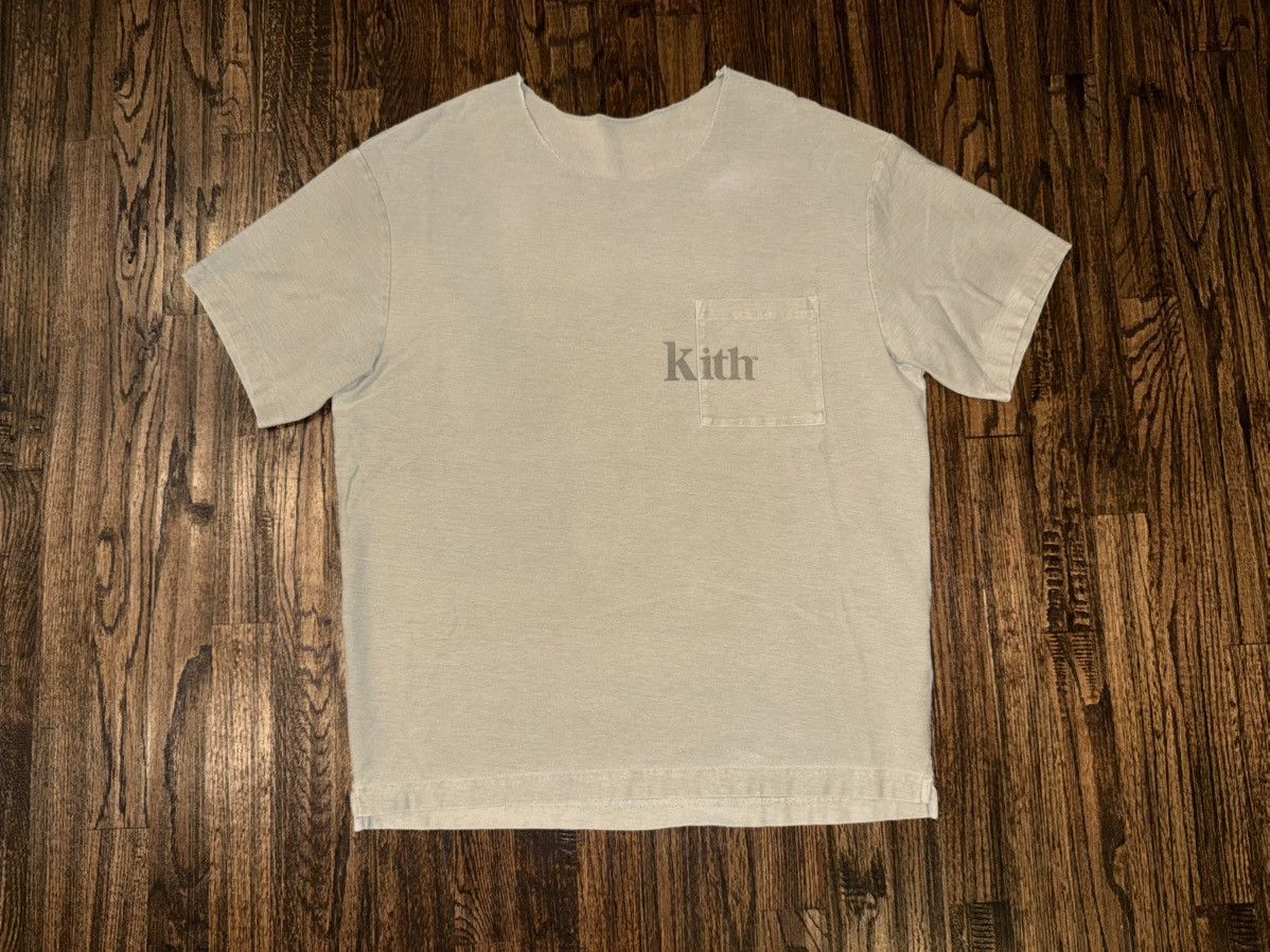 Kith Kith Quinn Pocket T-Shirt Vintage Beige Raw Hem Size Medium Size US M / EU 48-50 / 2 - 1 Thumbnail