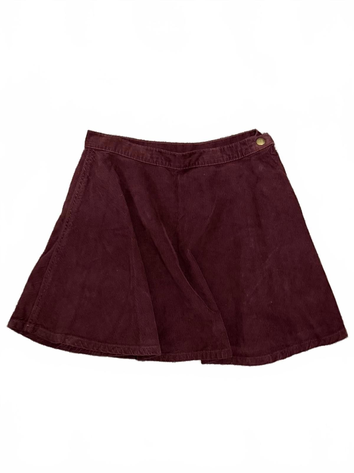 American Apparel AMERICAN APPAREL Corduroy Mini Skirt in Burgundy (SMALL) Size 28" / US 6 / IT 42 - 1 Thumbnail