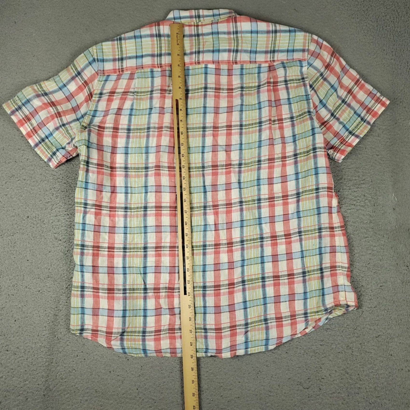 Tommy Bahama Tommy Bahama Shirt Mens Large Pink Blue Linen Plaid Hawaiian Button Up Shirt Size US L / EU 52-54 / 3 - 3 Thumbnail