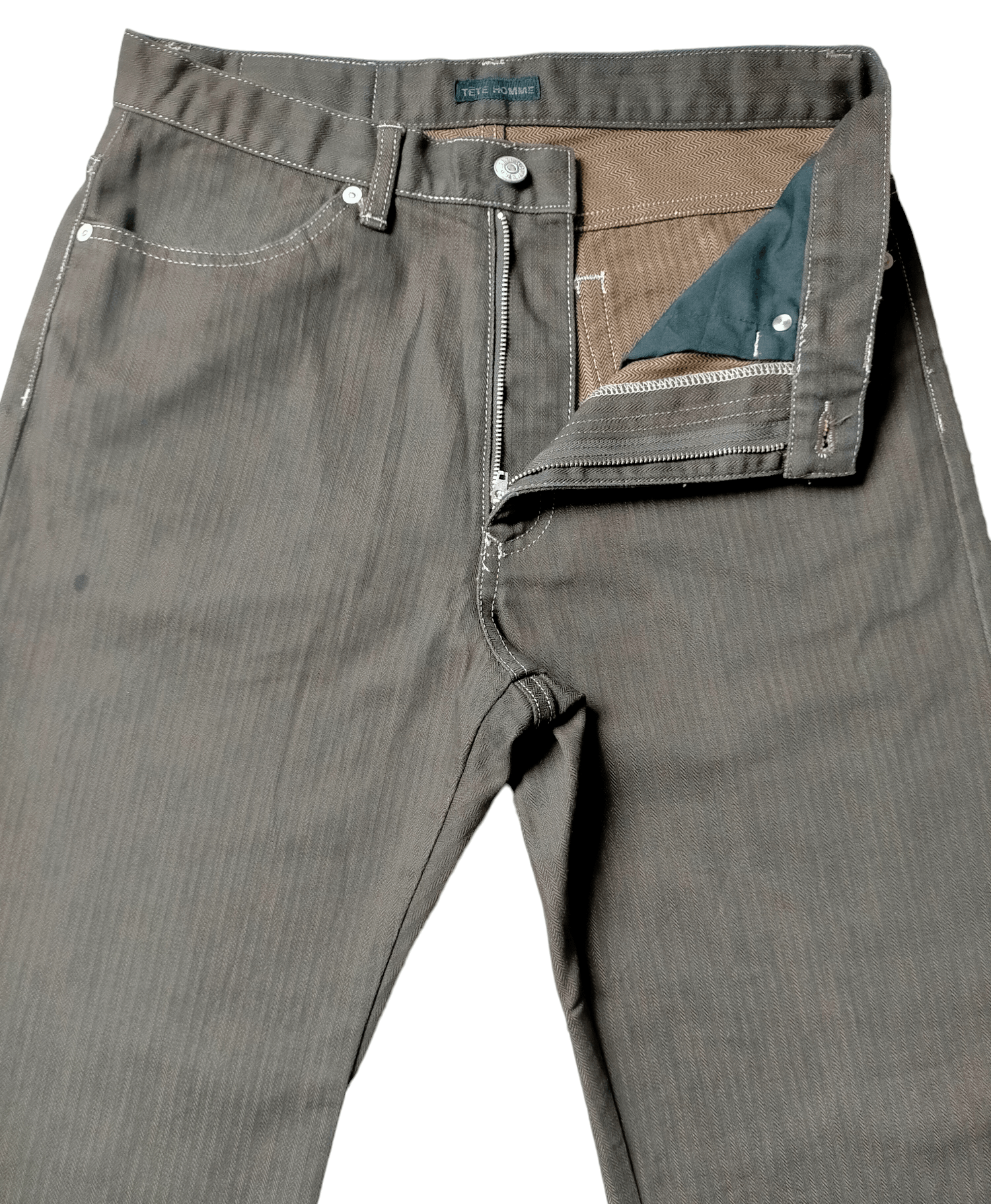 Issey Miyake × Japanese Brand Tete Homme Issey Miyake Stripe Jeans Size US 28 / EU 44 - 6 Thumbnail