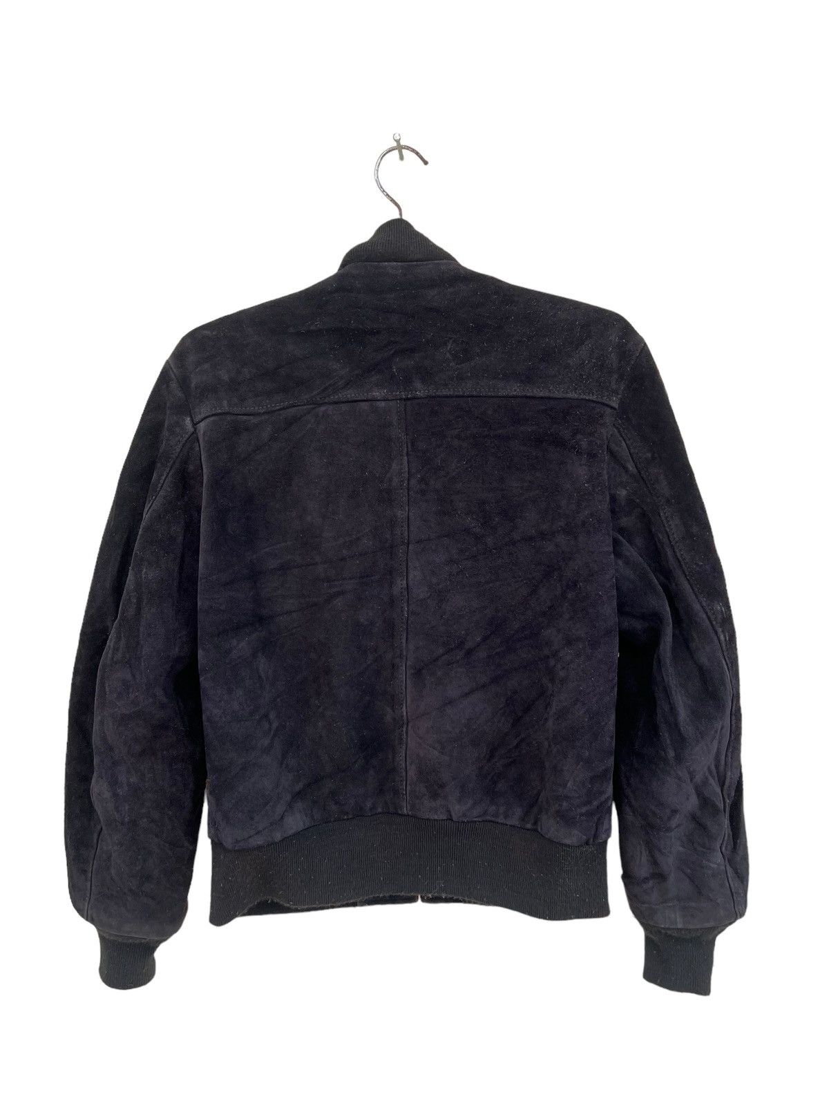 Schott 80s Schott N.Y.C. Patina Black Suede Leather Bomber Jacket Size US M / EU 48-50 / 2 - 10 Thumbnail