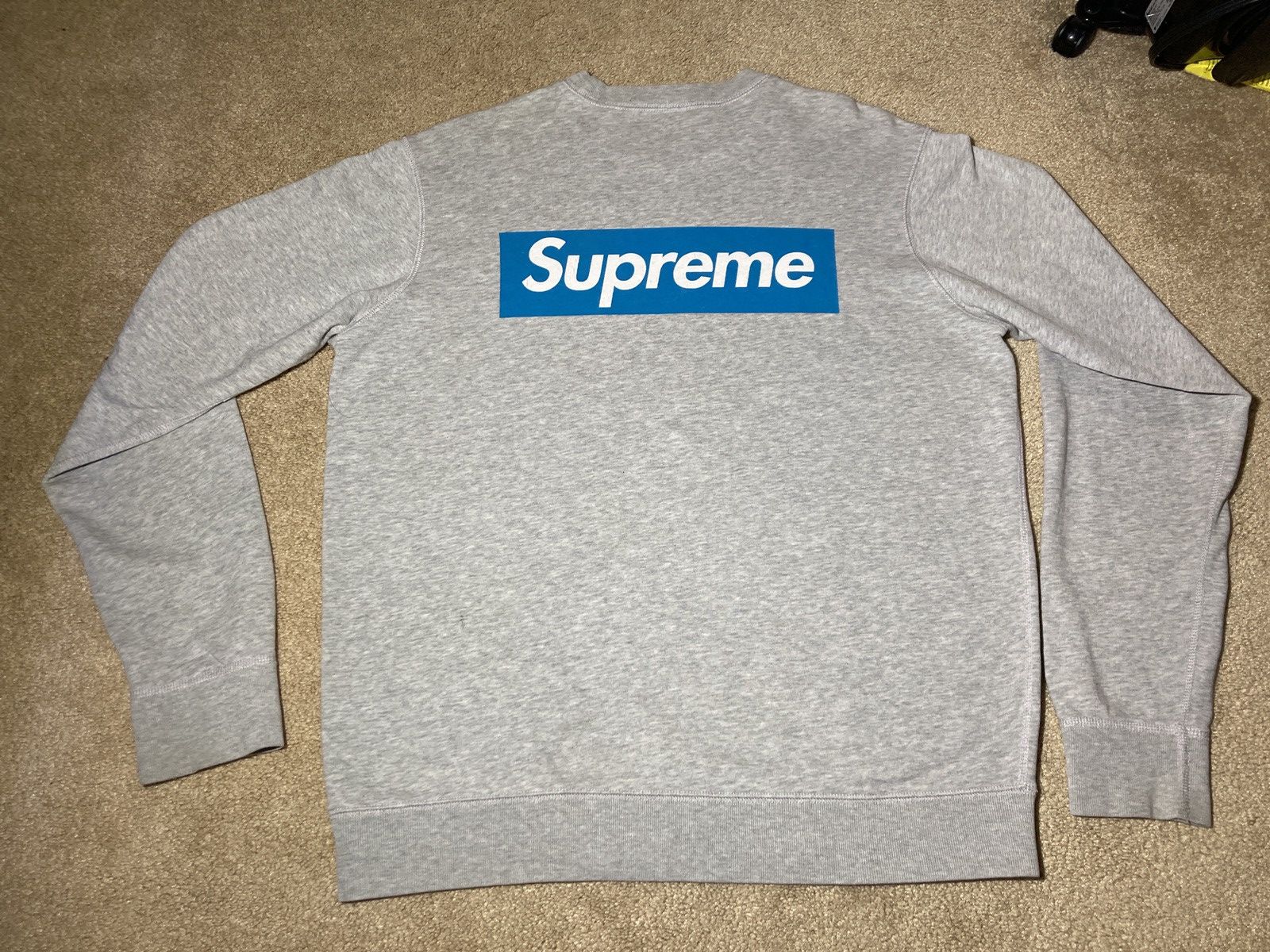 Supreme 2008 Supreme World Famous Box Logo Reverse Back Blue Sweater Size US M / EU 48-50 / 2 - 2 Thumbnail
