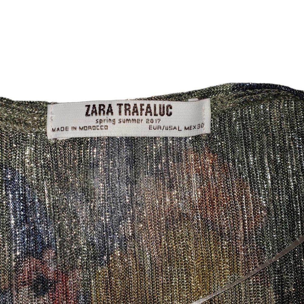 Zara CT341 Zara Floral A-symmetrical Dress L Size L / US 10 / IT 46 - 4 Thumbnail