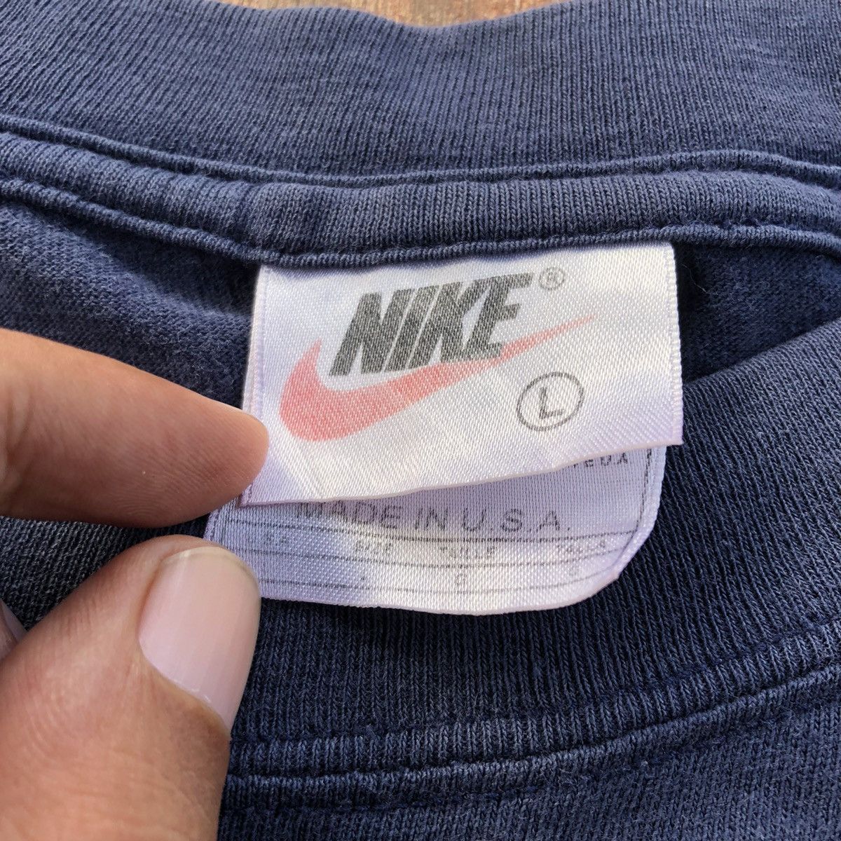 Vintage 90s Thrashed Faded Nike Big Swoosh Rare T Shirt