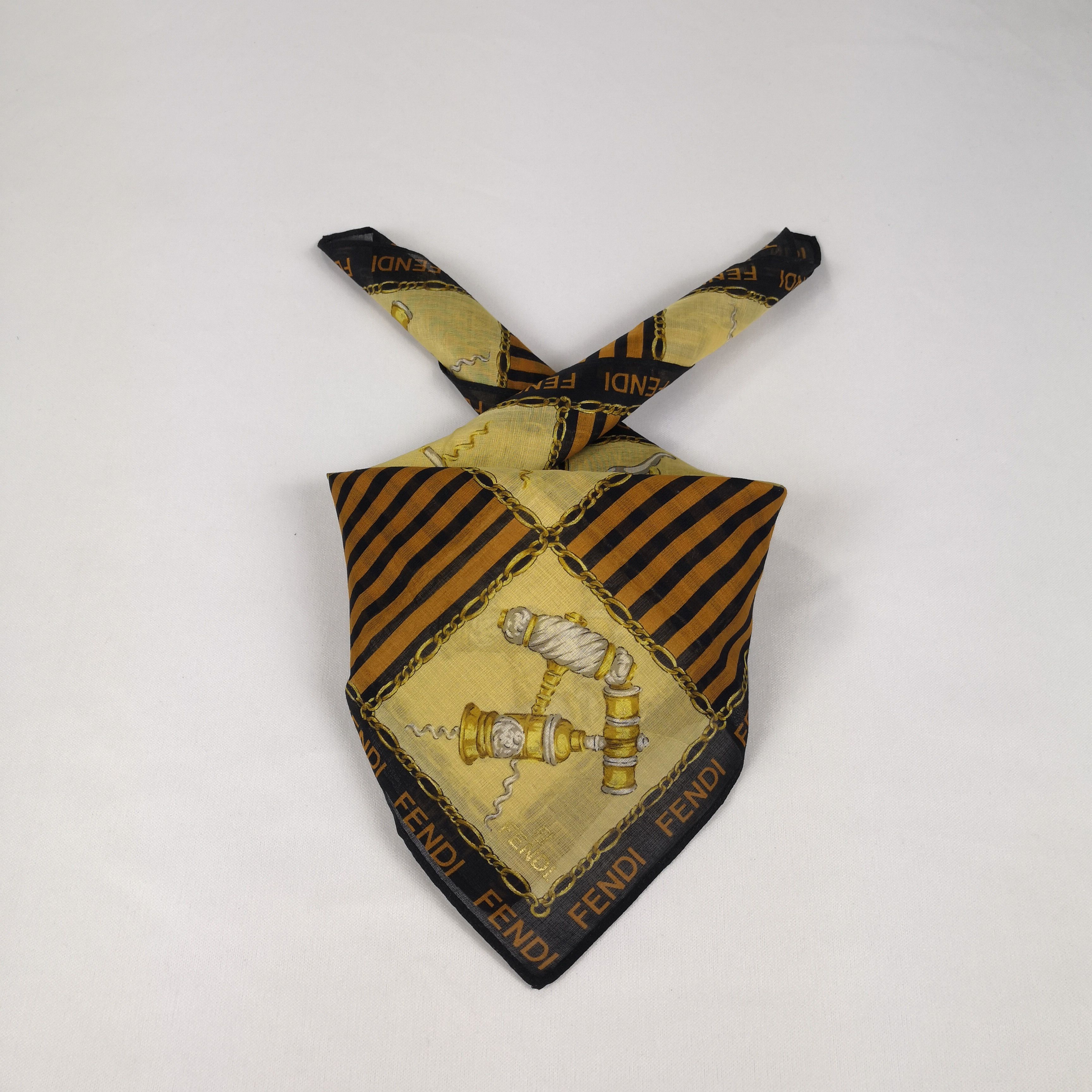 Japanese Brand Vintage Fendi Handkerchief Neckerchief Bandana - AC72060 Size ONE SIZE - 1 Thumbnail