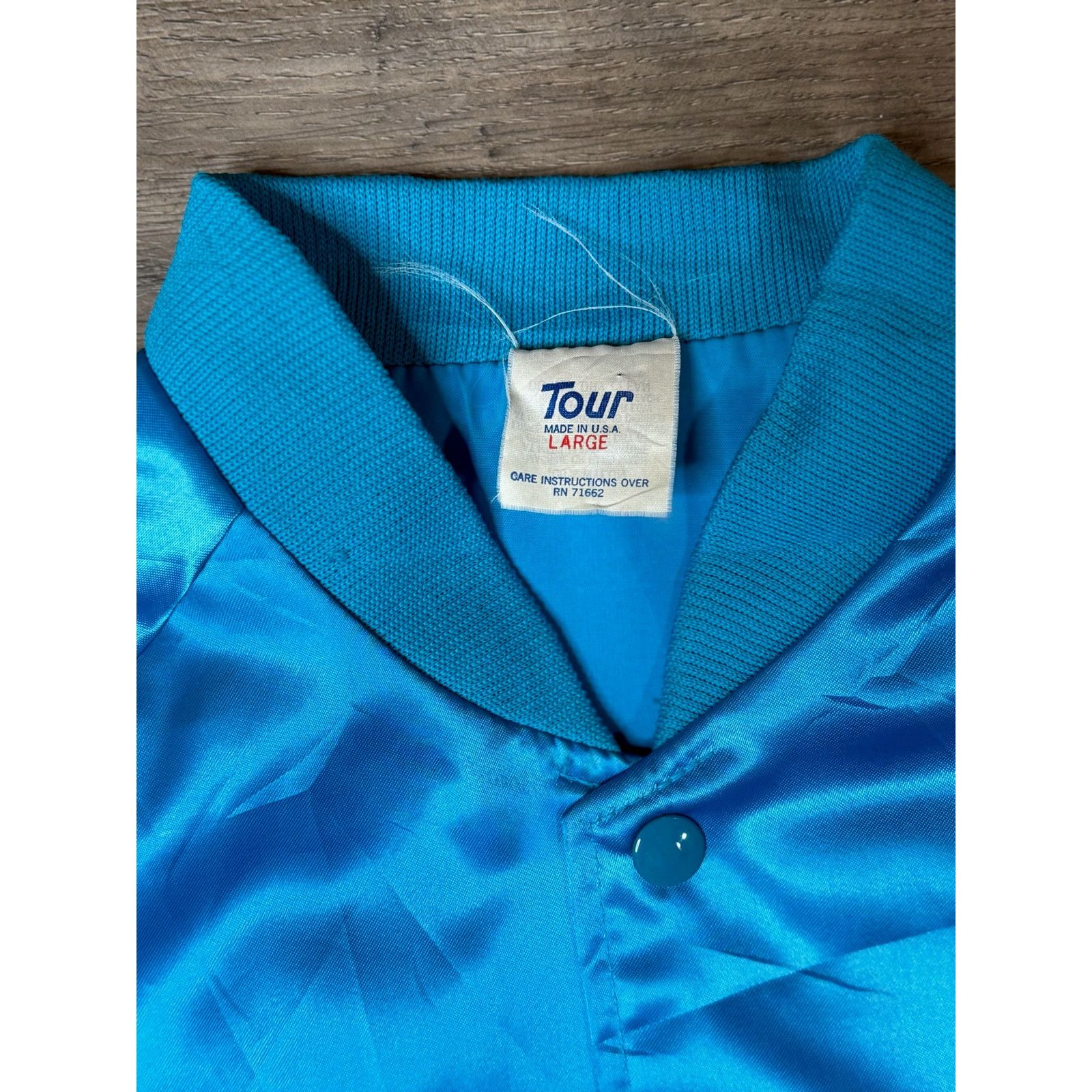 Vintage Vintage Satin Jacket "Steve" Embroidered Flamingo 80s Style Size US L / EU 52-54 / 3 - 4 Thumbnail