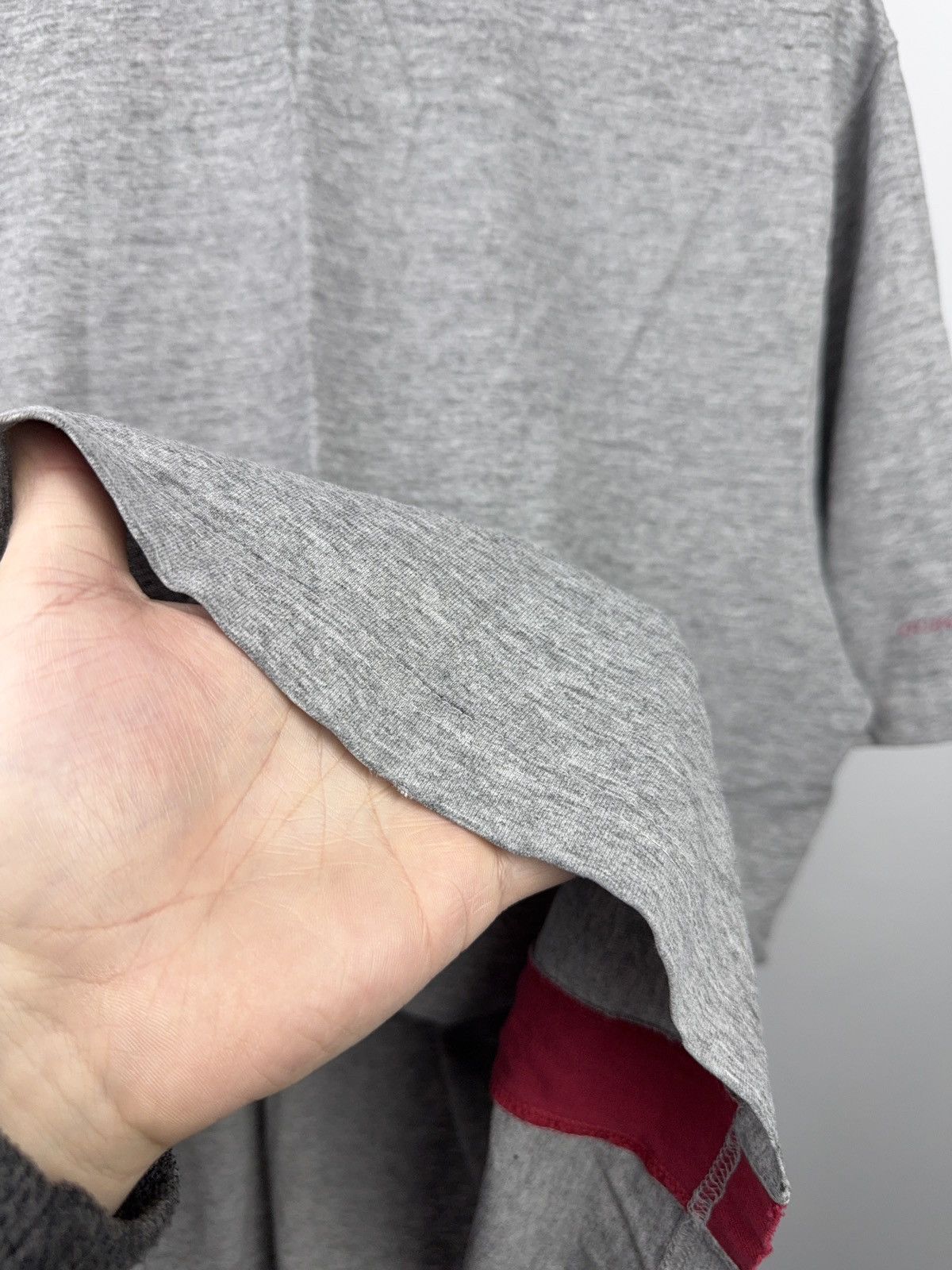 Quiksilver Retro 00s Quiksilver Ringer T-Shirt Grey Red Y2K Surf Tee Size US L / EU 52-54 / 3 - 12 Thumbnail