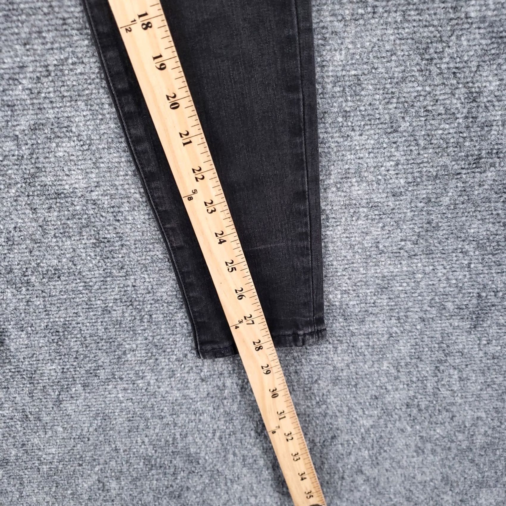 Madewell Madewell Jeans Womens 25 Gray Skinny Stretch High Riser Dark Wash Zip Fly Denim Size 42" / US 20 - 5 Thumbnail