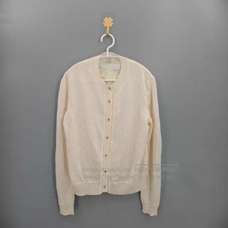 Hermes Hermes Beige Pig Nose Printed Silk Knit Open Cardigan Size XS / US 0-2 / IT 36-38 - 2 Thumbnail