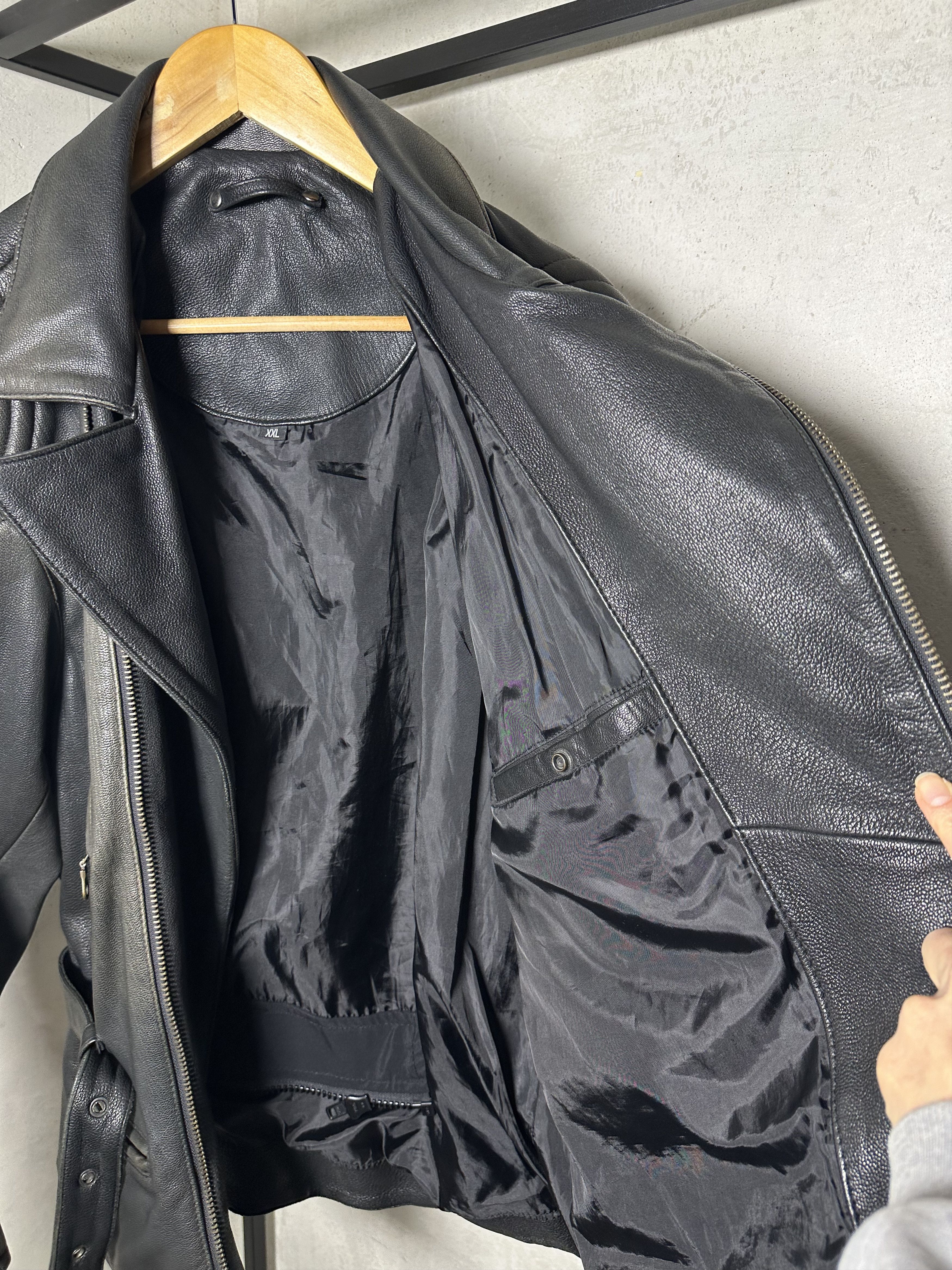 Genuine Leather Genuine Leather Belted Jacket Size US XL / EU 56 / 4 - 9 Thumbnail