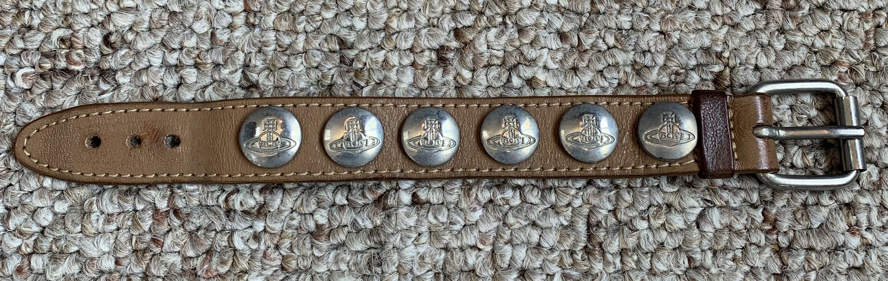 Vivienne Westwood S/S 2003 Vivenne Westwood Studded Leather Orb Bracelet Size ONE SIZE - 3 Thumbnail