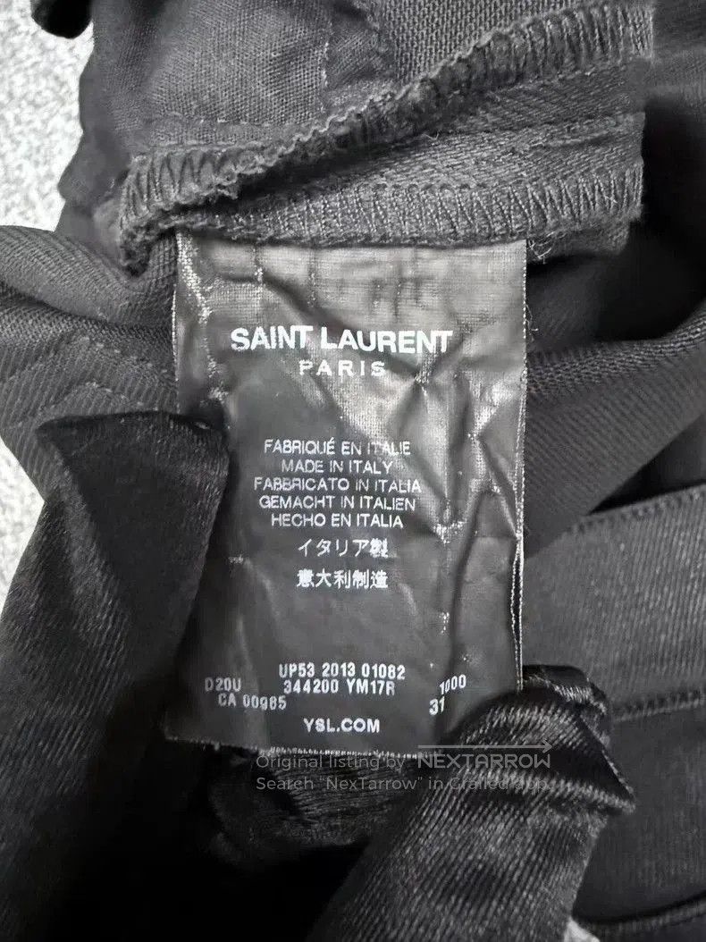 Saint Laurent Paris Saint Laurent Waxed Denim Jeans 31. Size US 31 - 3 Thumbnail